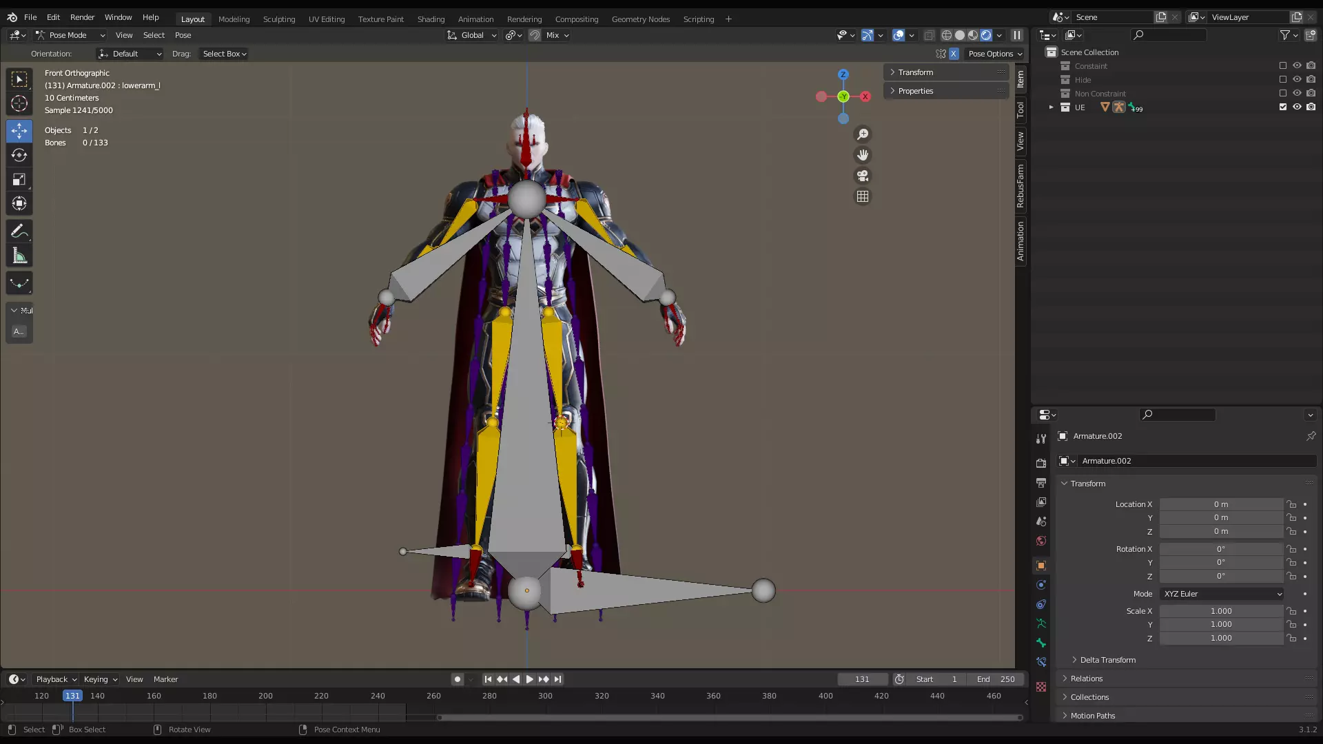 Male Superhero Game Character - Ironsun Low-poly 3D model_24