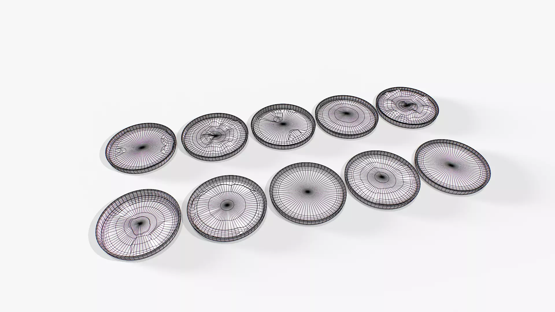 Food In a plate pack 3 Low-poly 3D model_10