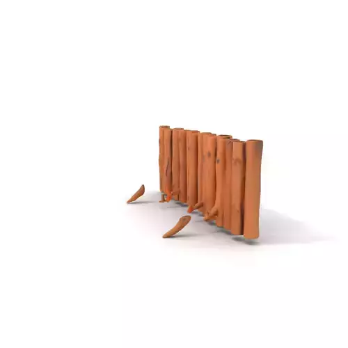 Rustic Wooden Fence model pack