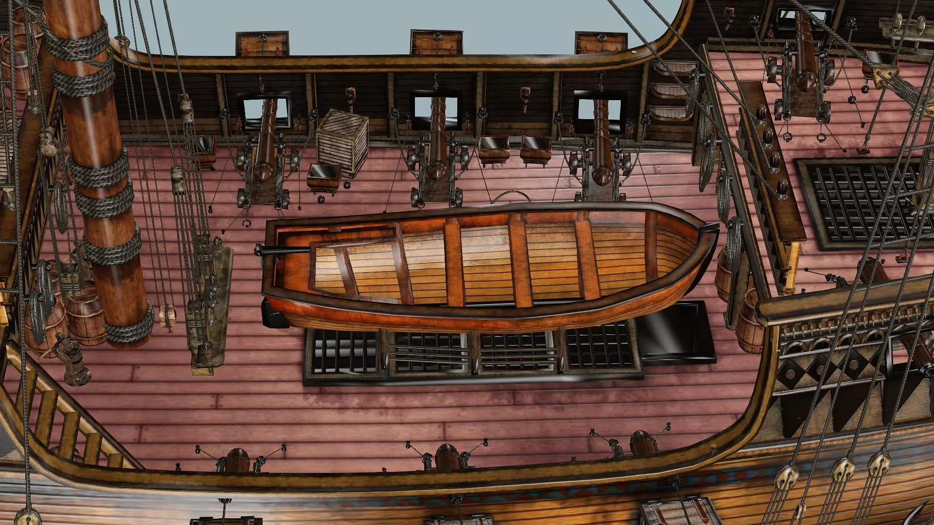 Sailboat Galleon - GameReady Sailing Ship Artemis 3D Model Low-poly 3D model_4