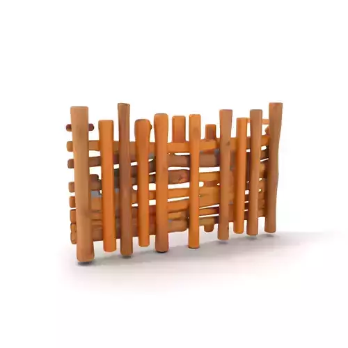 Rustic Wooden Fence model pack