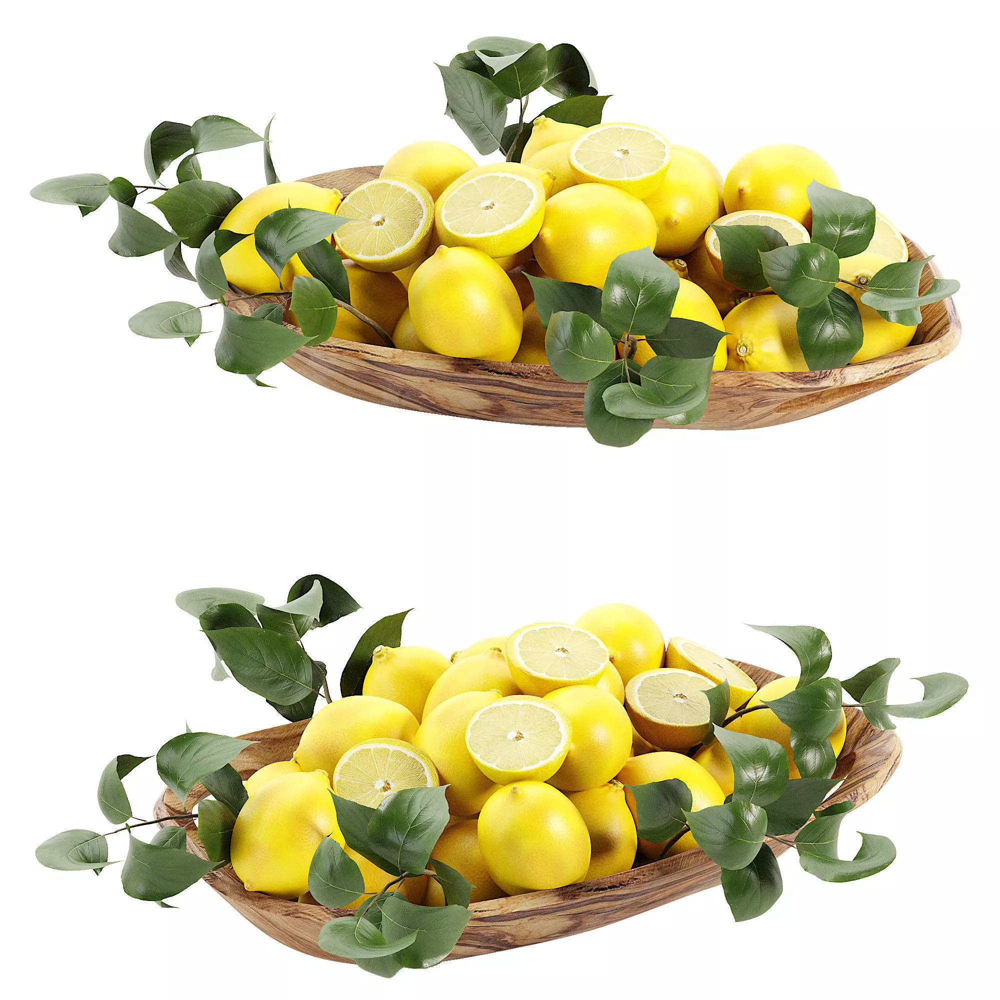 Bowl with fruite 3D model_0