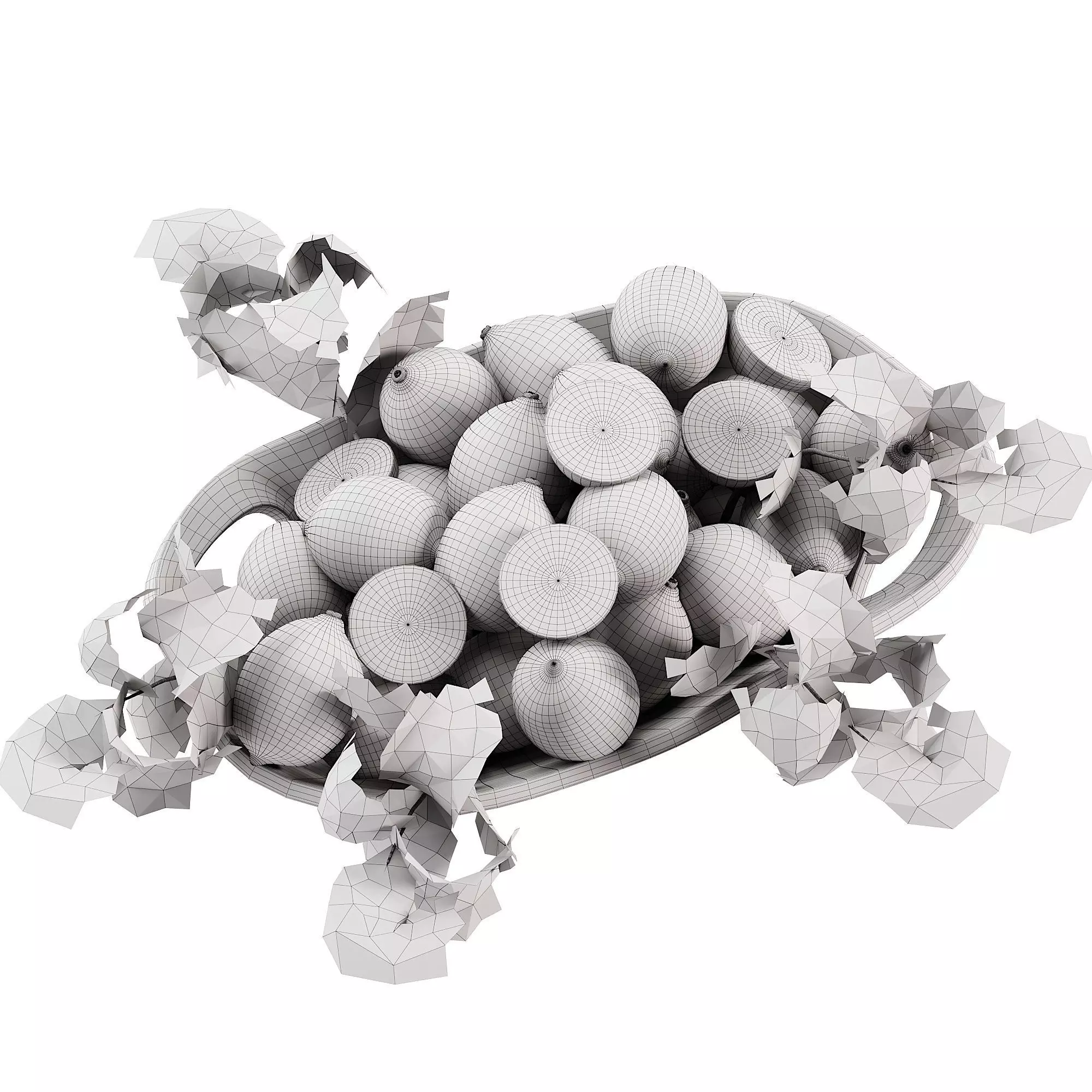 Bowl with fruite 3D model_4