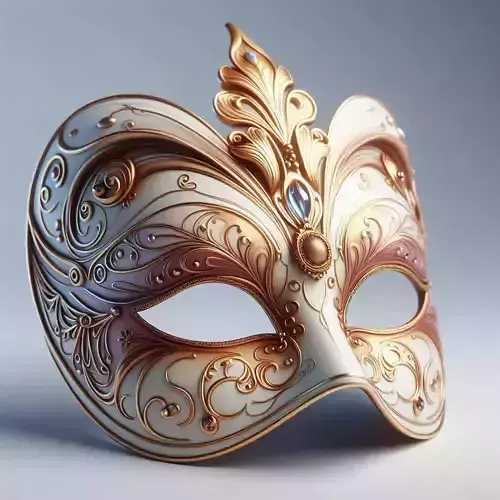 2171  Venetian Carnival Mask Color 3D Model  magic