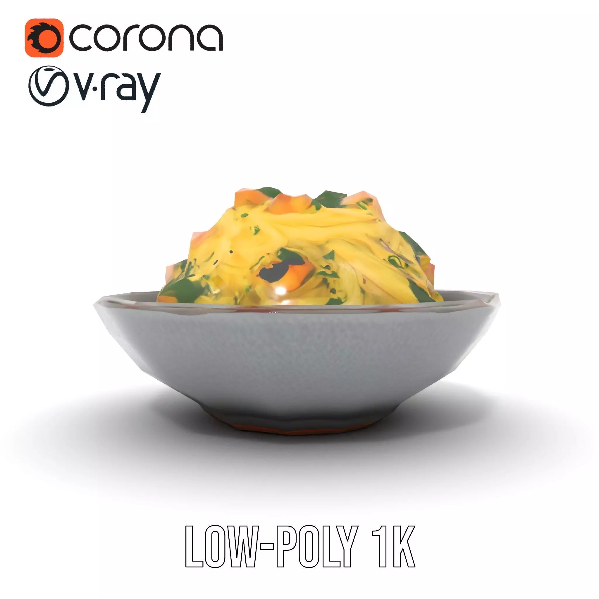 Authentic Spaghetti Dish model pack Low-poly 3D model_17