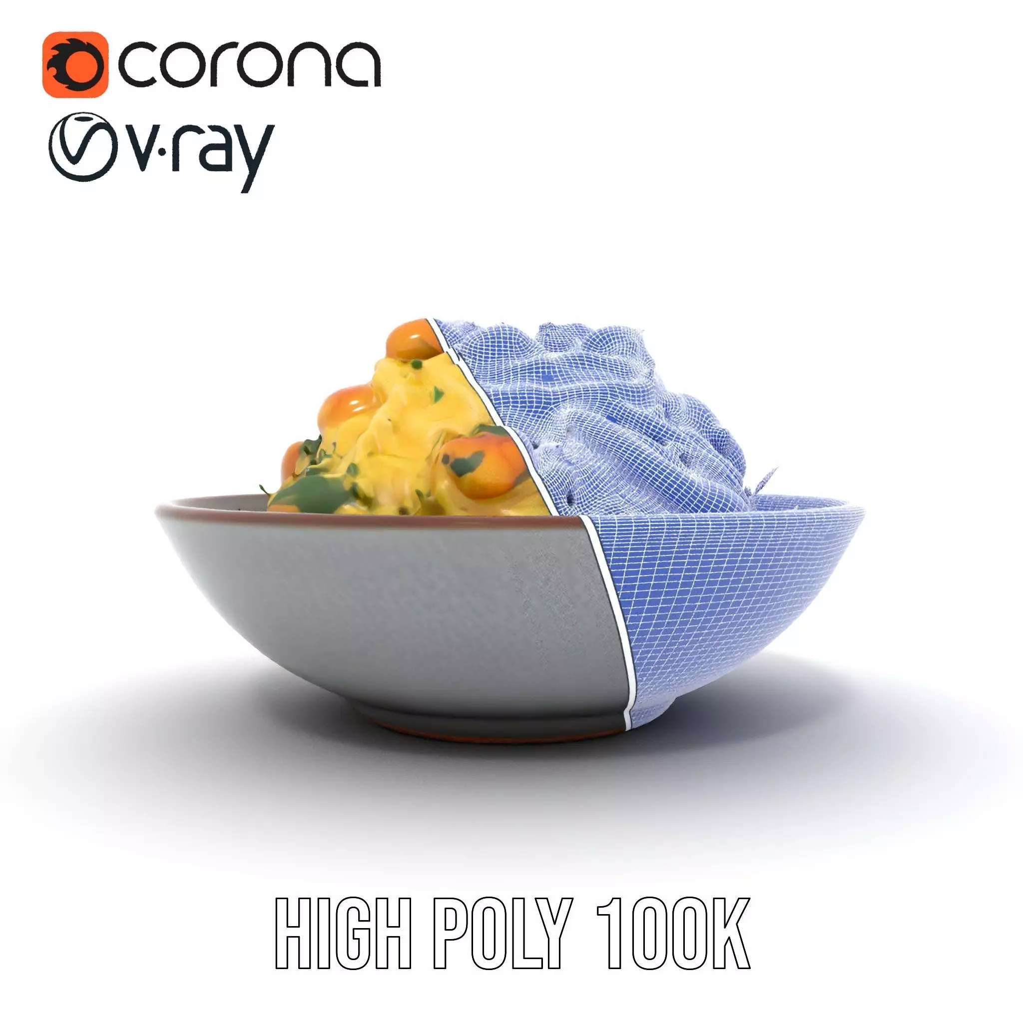 Authentic Spaghetti Dish model pack Low-poly 3D model_34