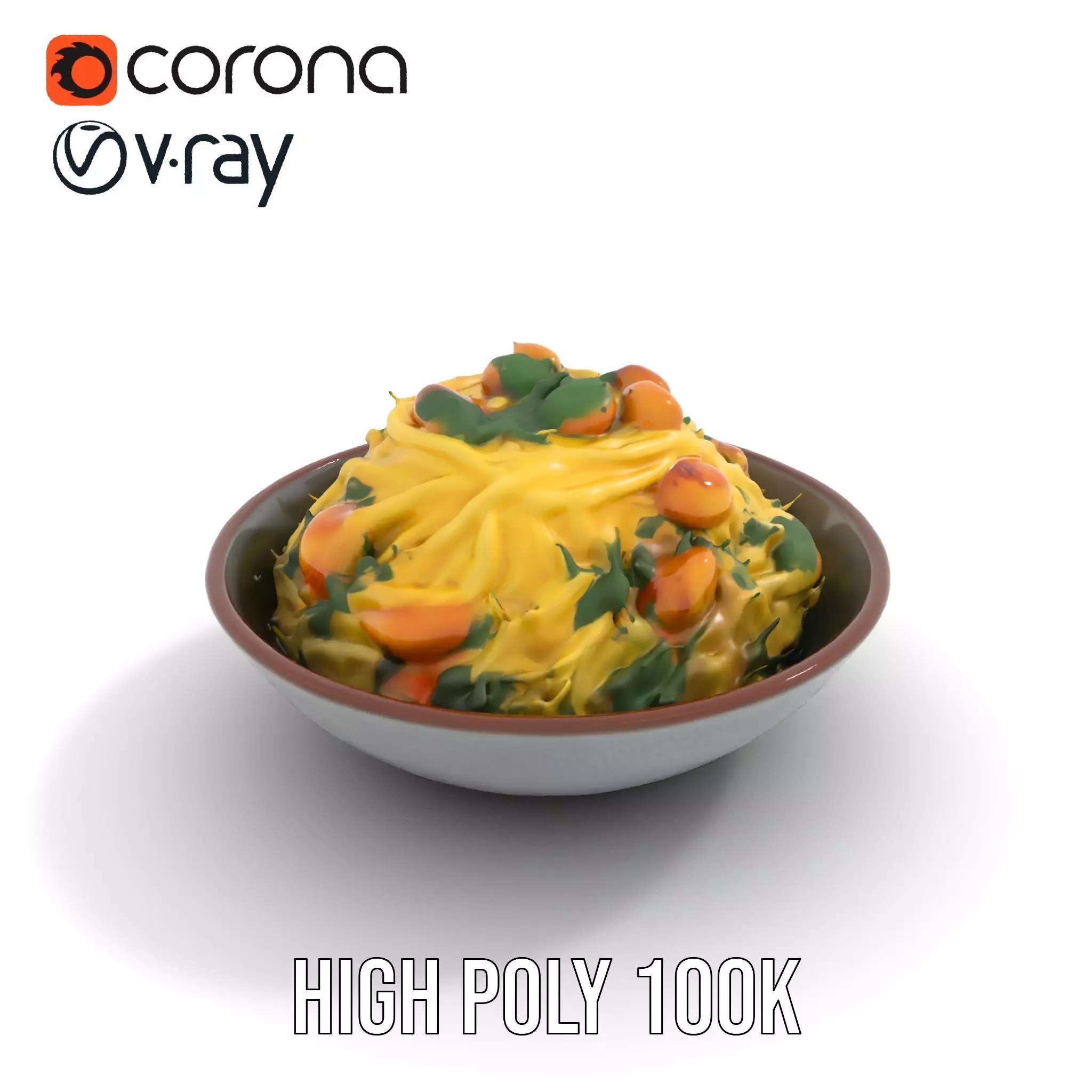 Authentic Spaghetti Dish model pack Low-poly 3D model_21