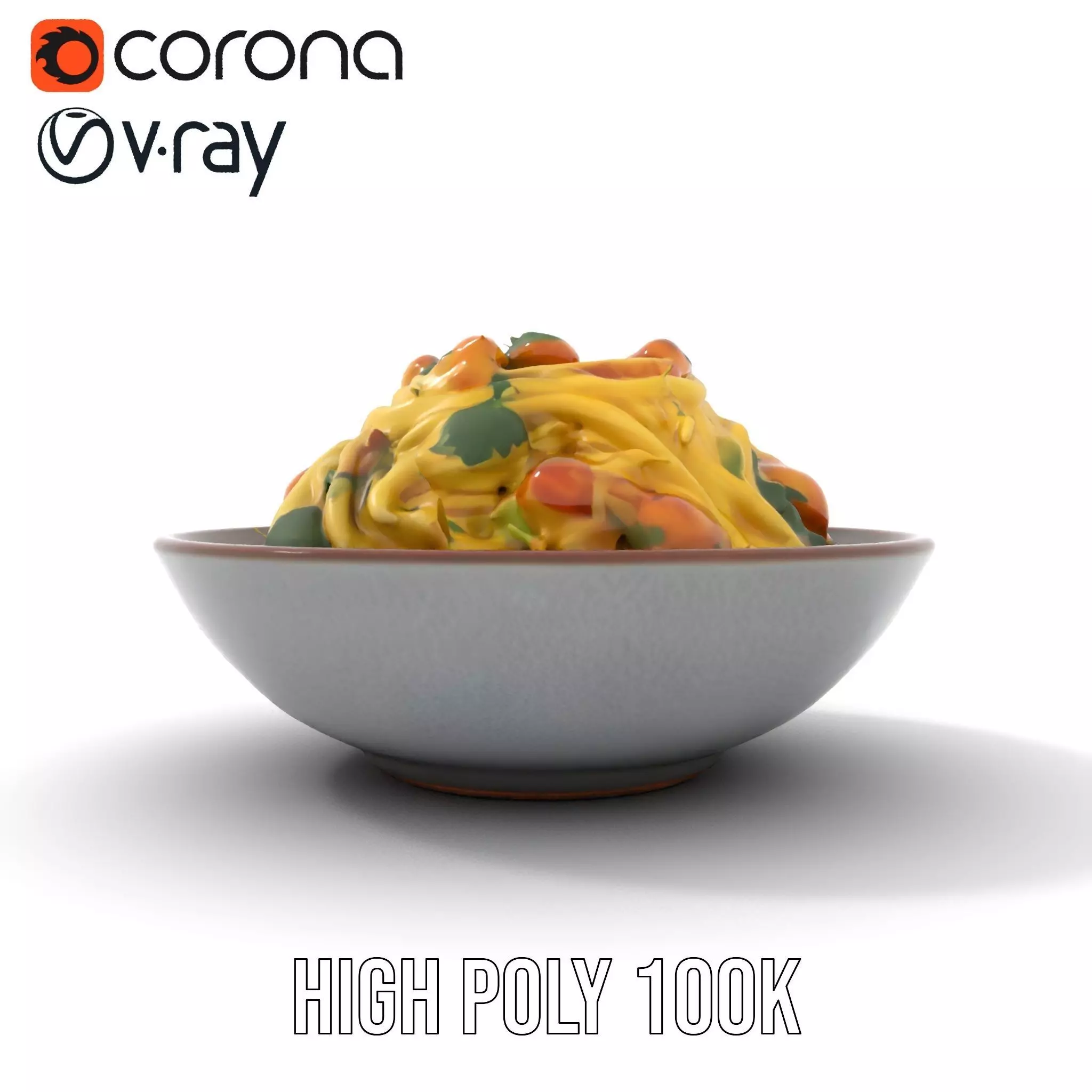 Authentic Spaghetti Dish model pack Low-poly 3D model_18