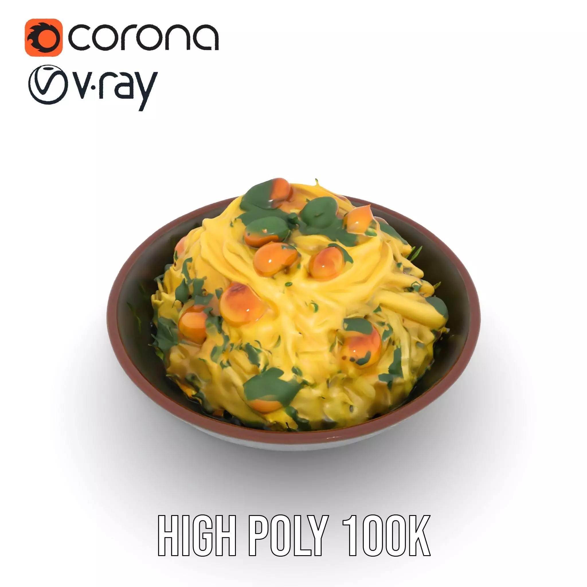 Authentic Spaghetti Dish model pack Low-poly 3D model_32