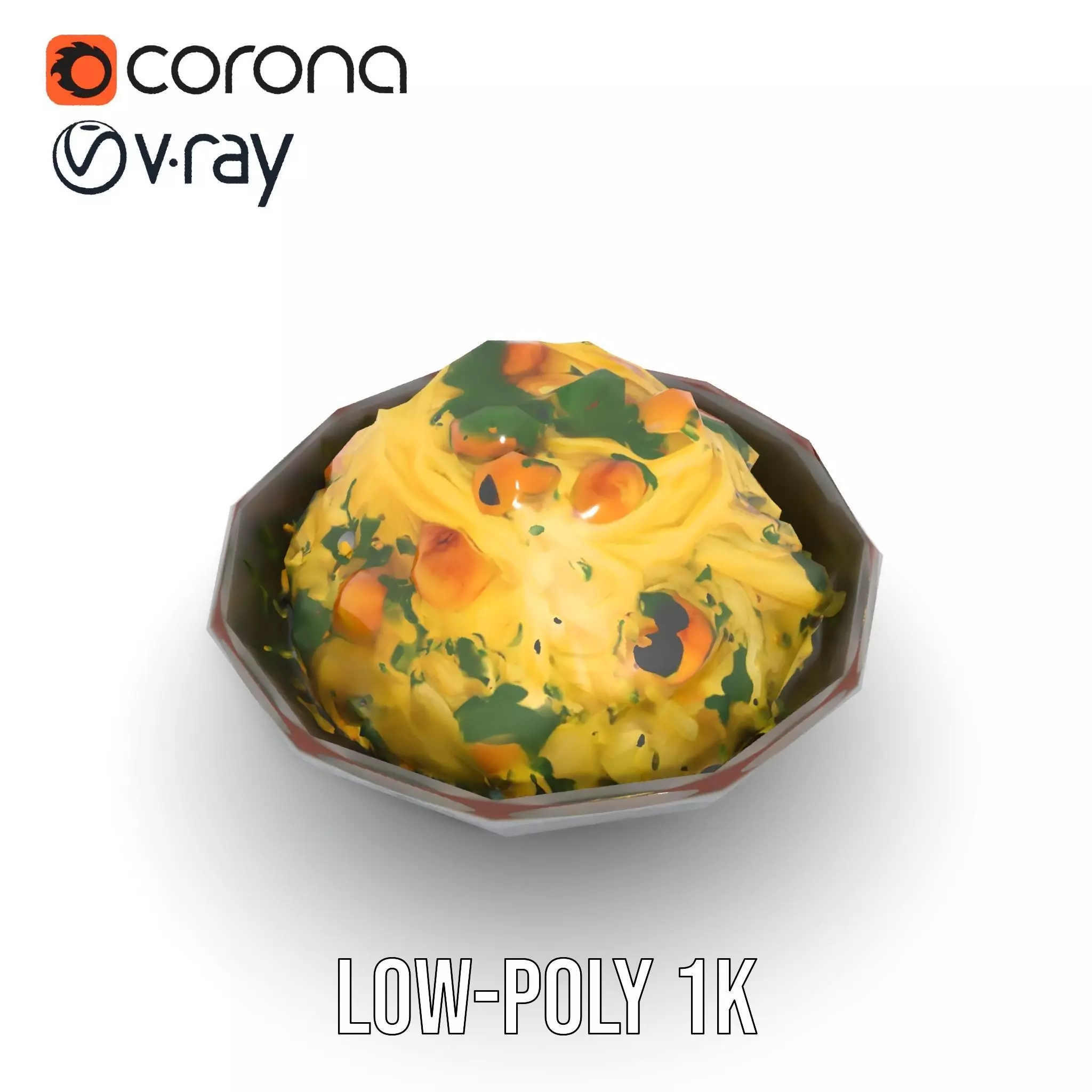 Authentic Spaghetti Dish model pack Low-poly 3D model_20