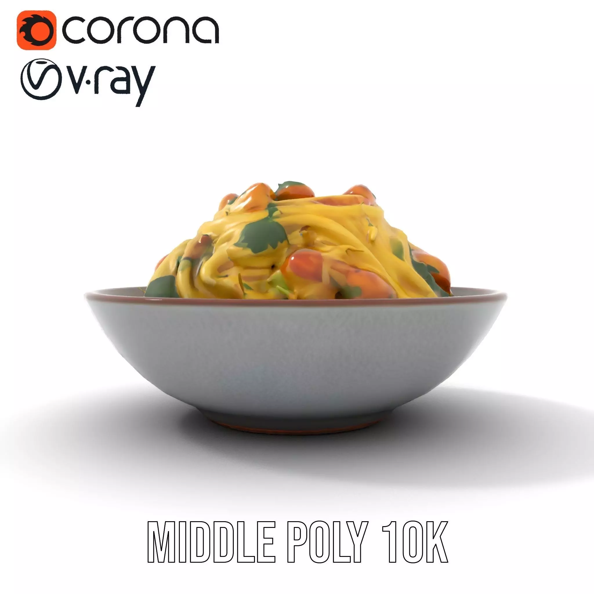 Authentic Spaghetti Dish model pack Low-poly 3D model_12