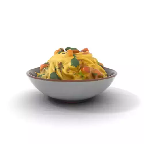 Authentic Spaghetti Dish model pack Low-poly 3D model 6