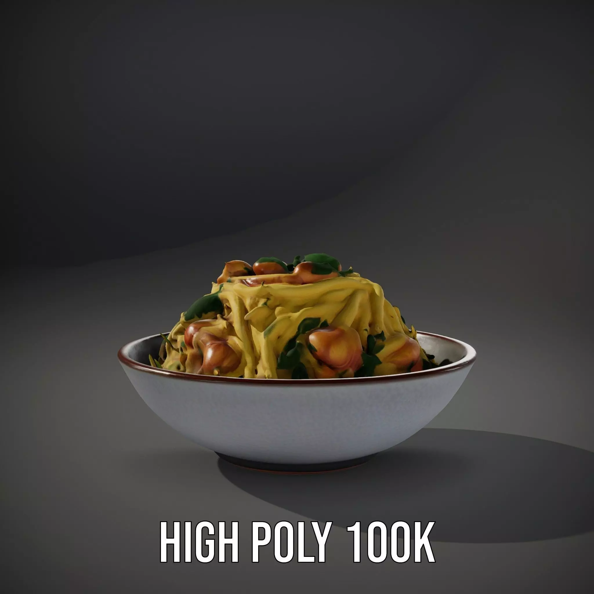 Authentic Spaghetti Dish model pack Low-poly 3D model_11