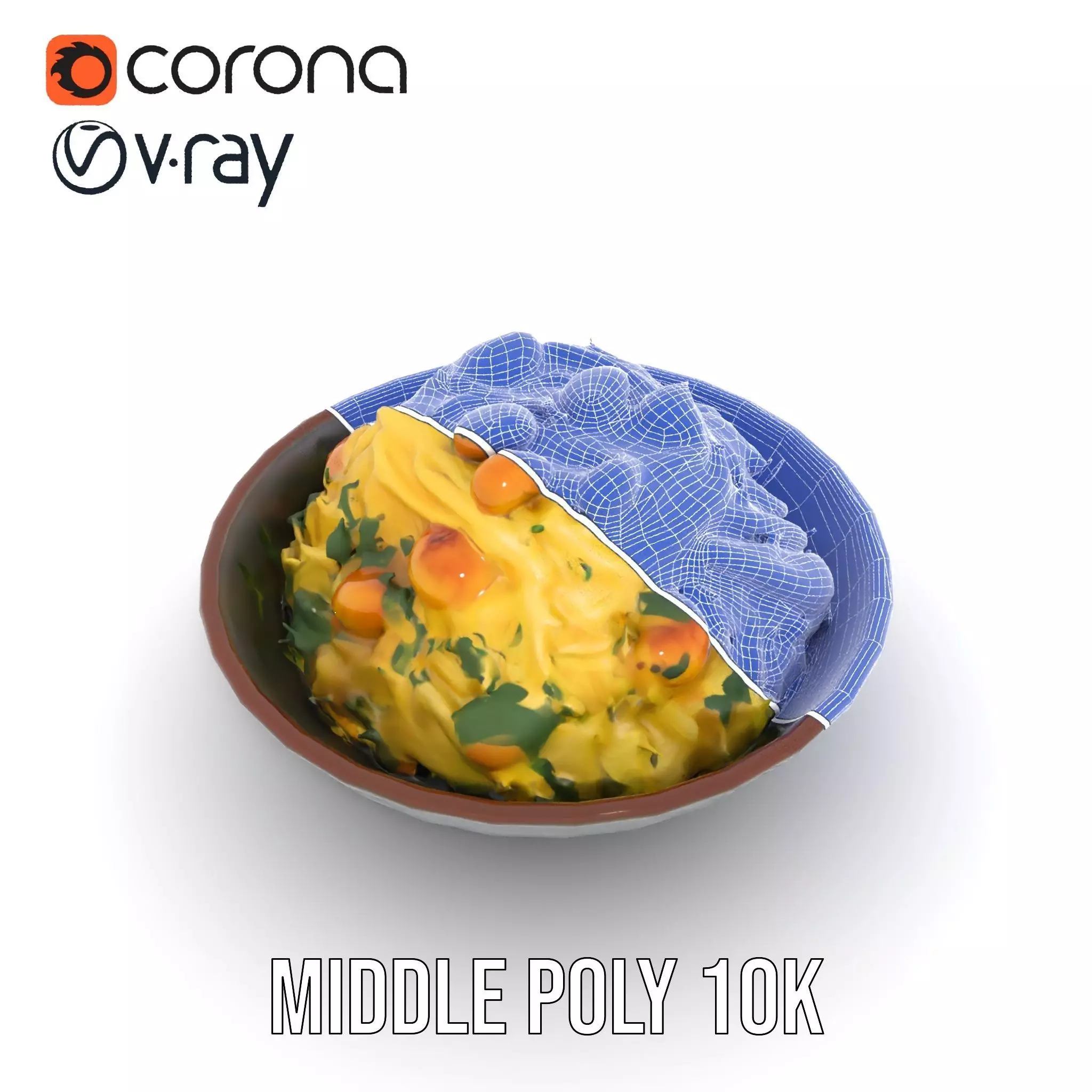 Authentic Spaghetti Dish model pack Low-poly 3D model_27