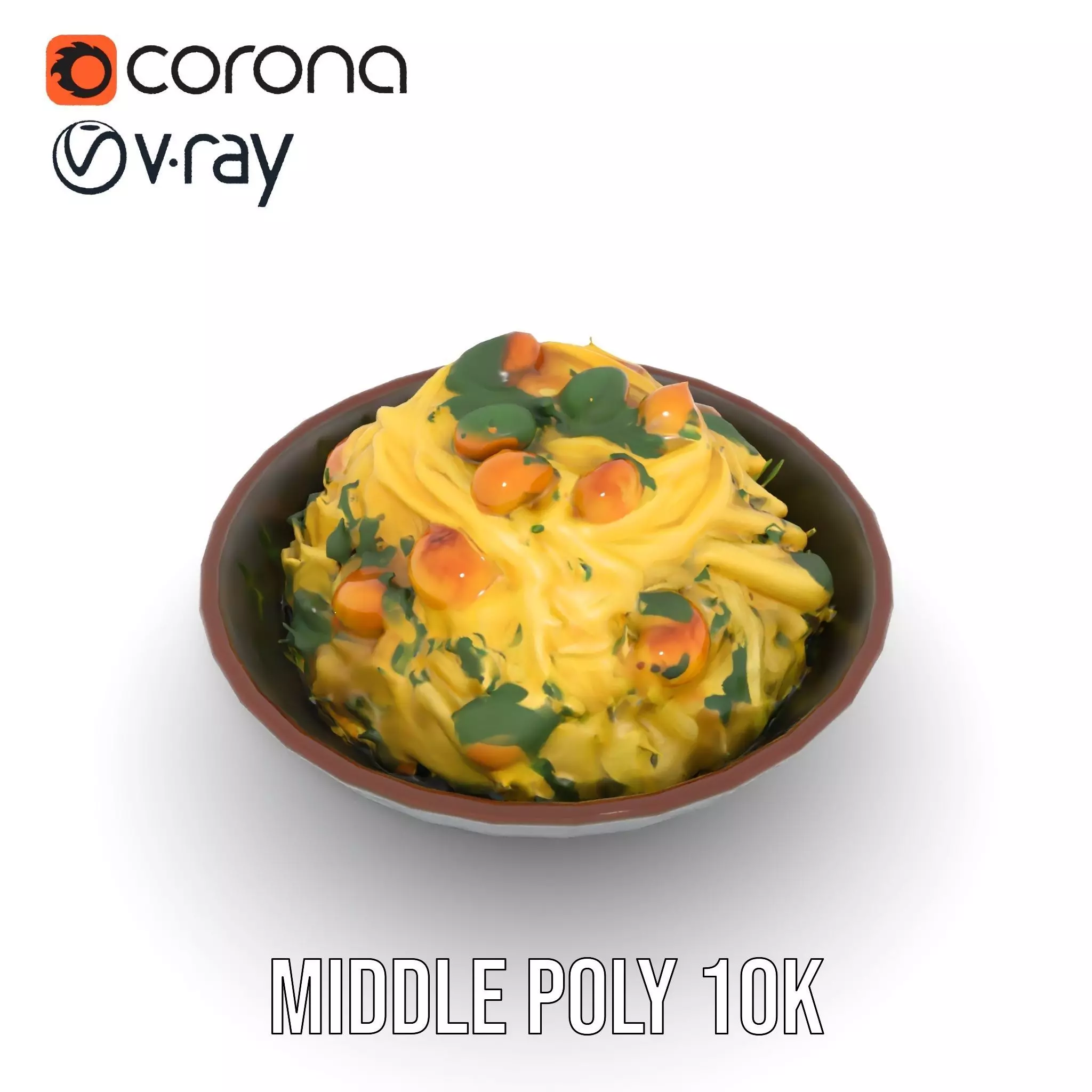 Authentic Spaghetti Dish model pack Low-poly 3D model_14