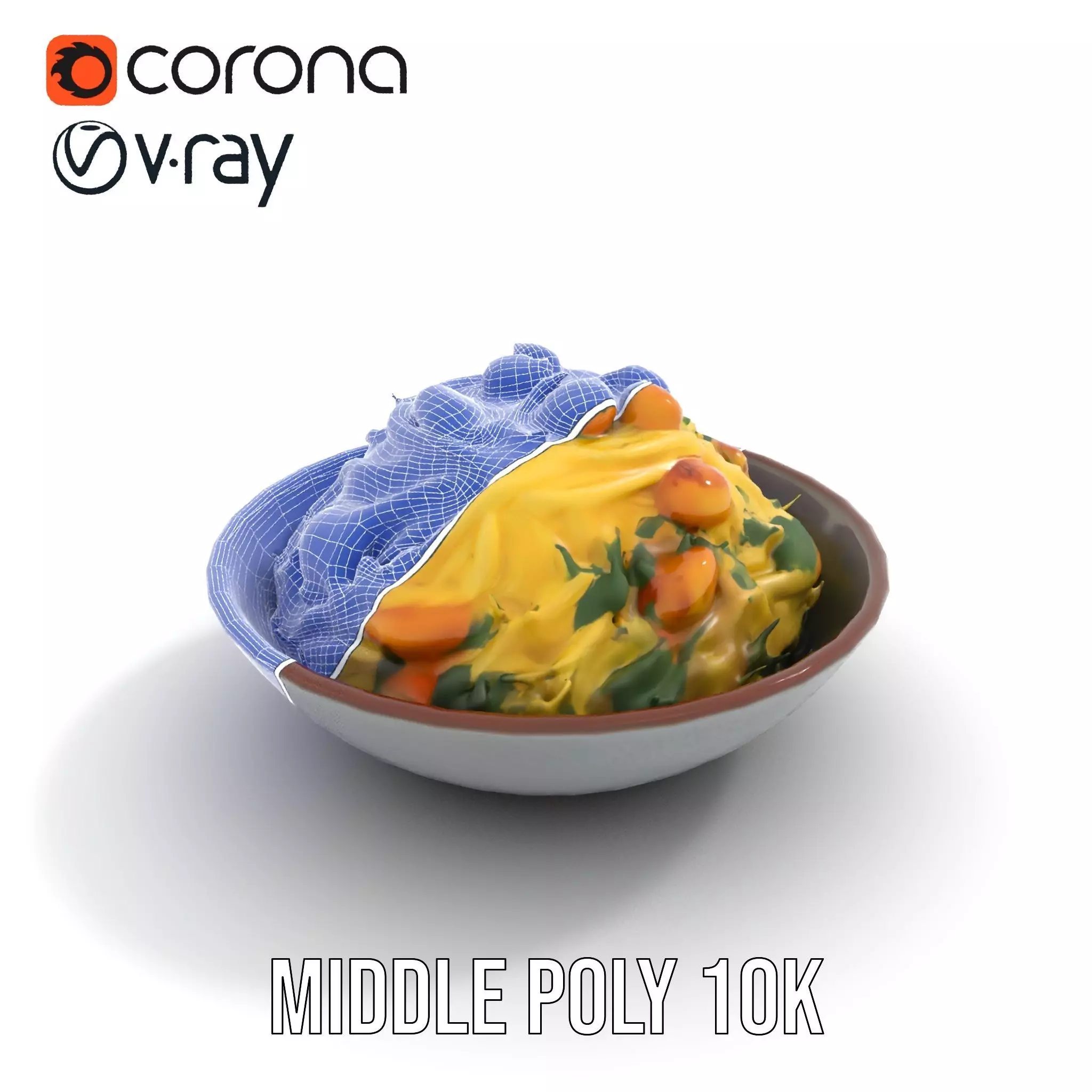 Authentic Spaghetti Dish model pack Low-poly 3D model_22