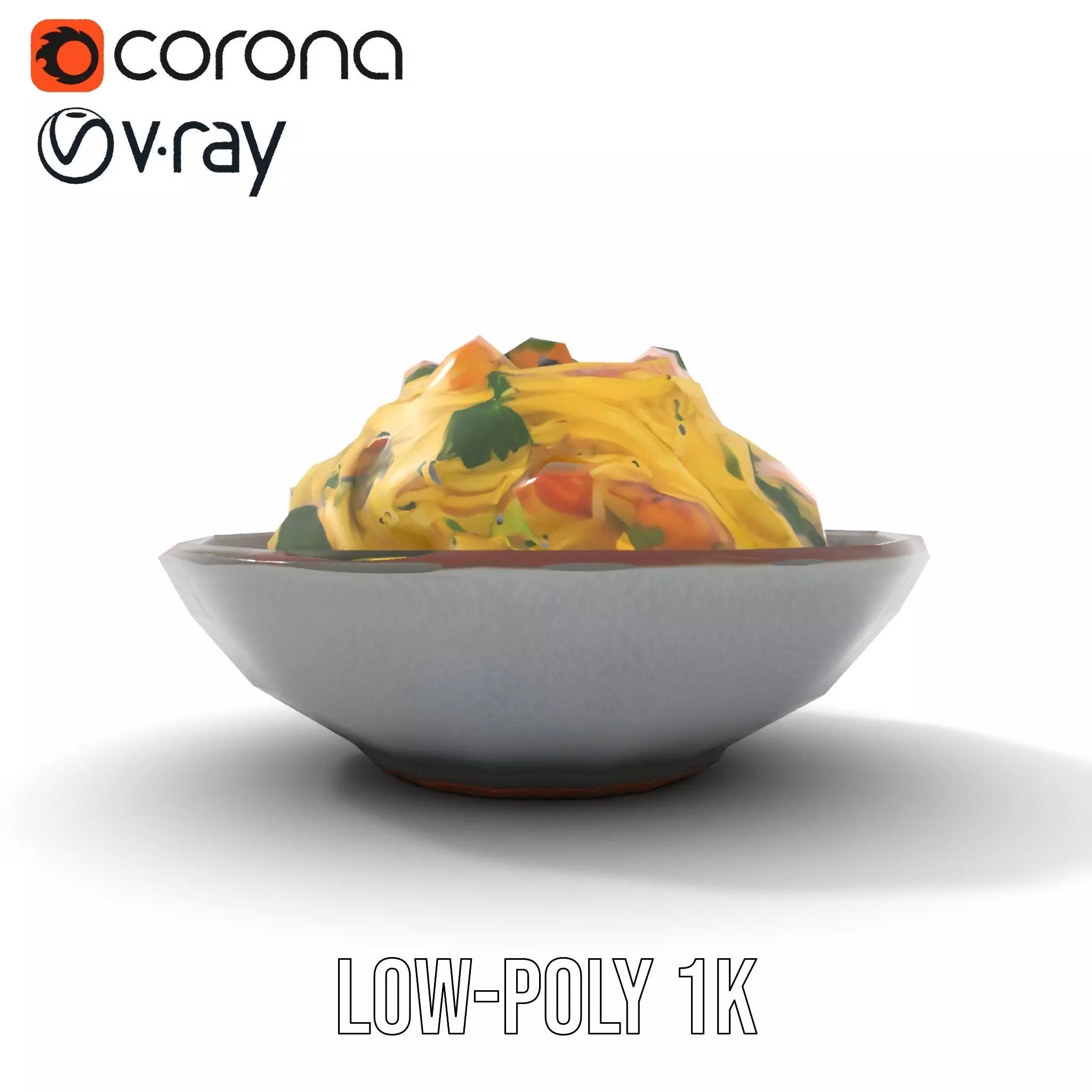 Authentic Spaghetti Dish model pack Low-poly 3D model_8