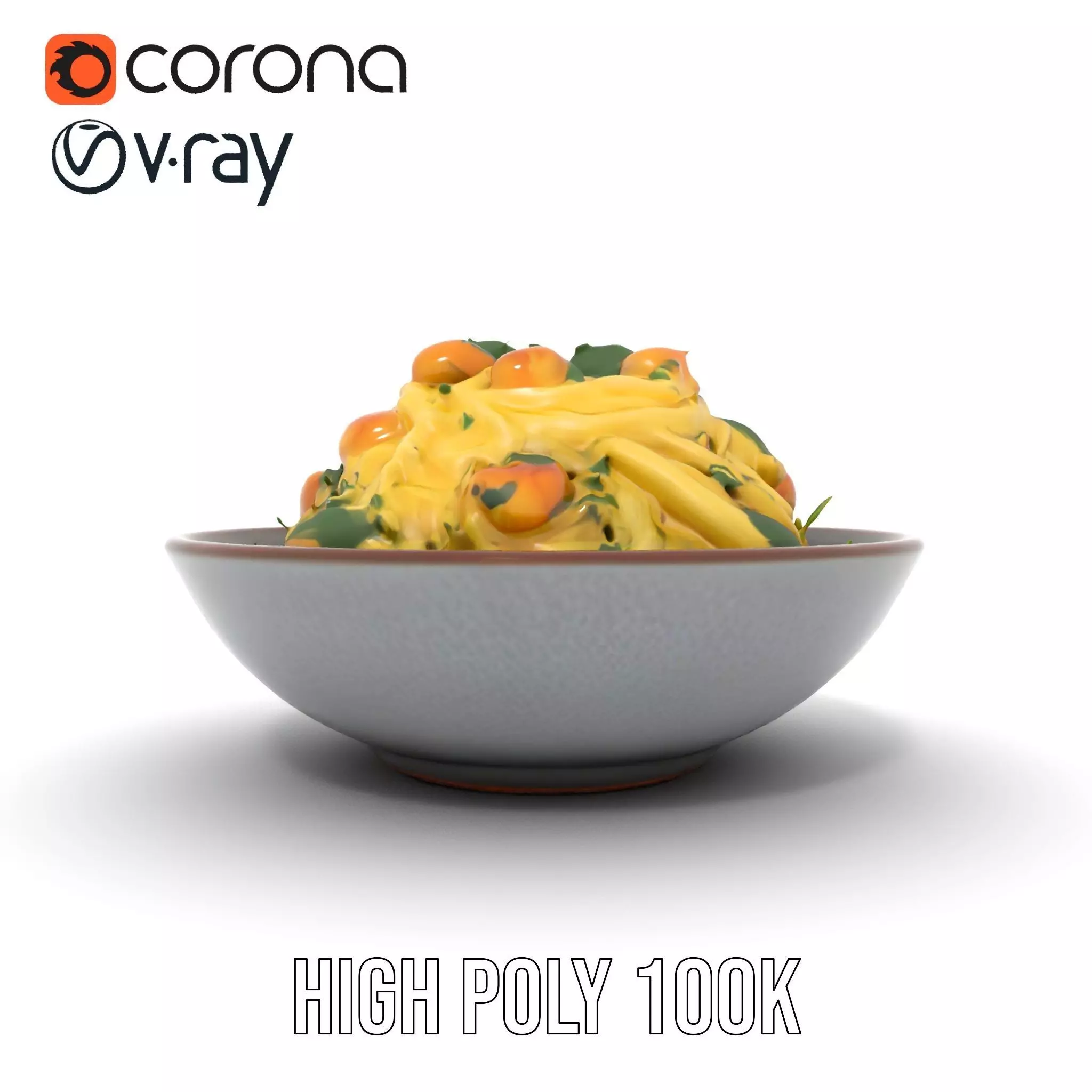 Authentic Spaghetti Dish model pack Low-poly 3D model_29