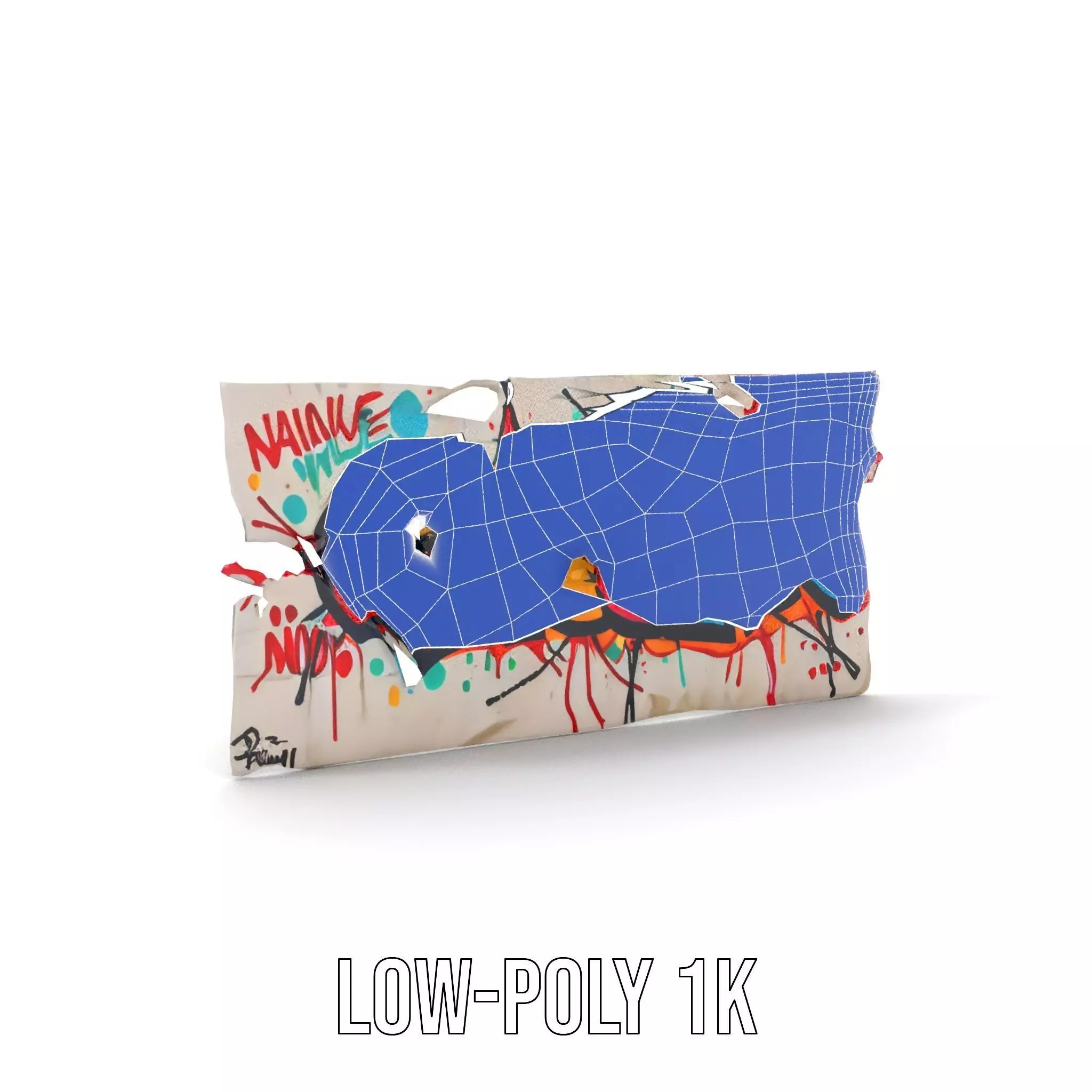 Vibrant Graffiti Wall model pack Low-poly 3D model_15