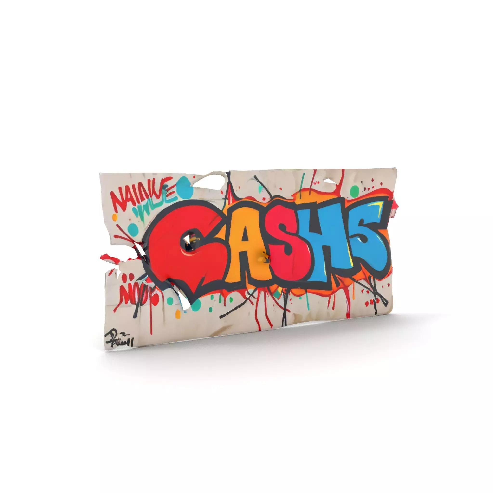 Vibrant Graffiti Wall model pack Low-poly 3D model_13