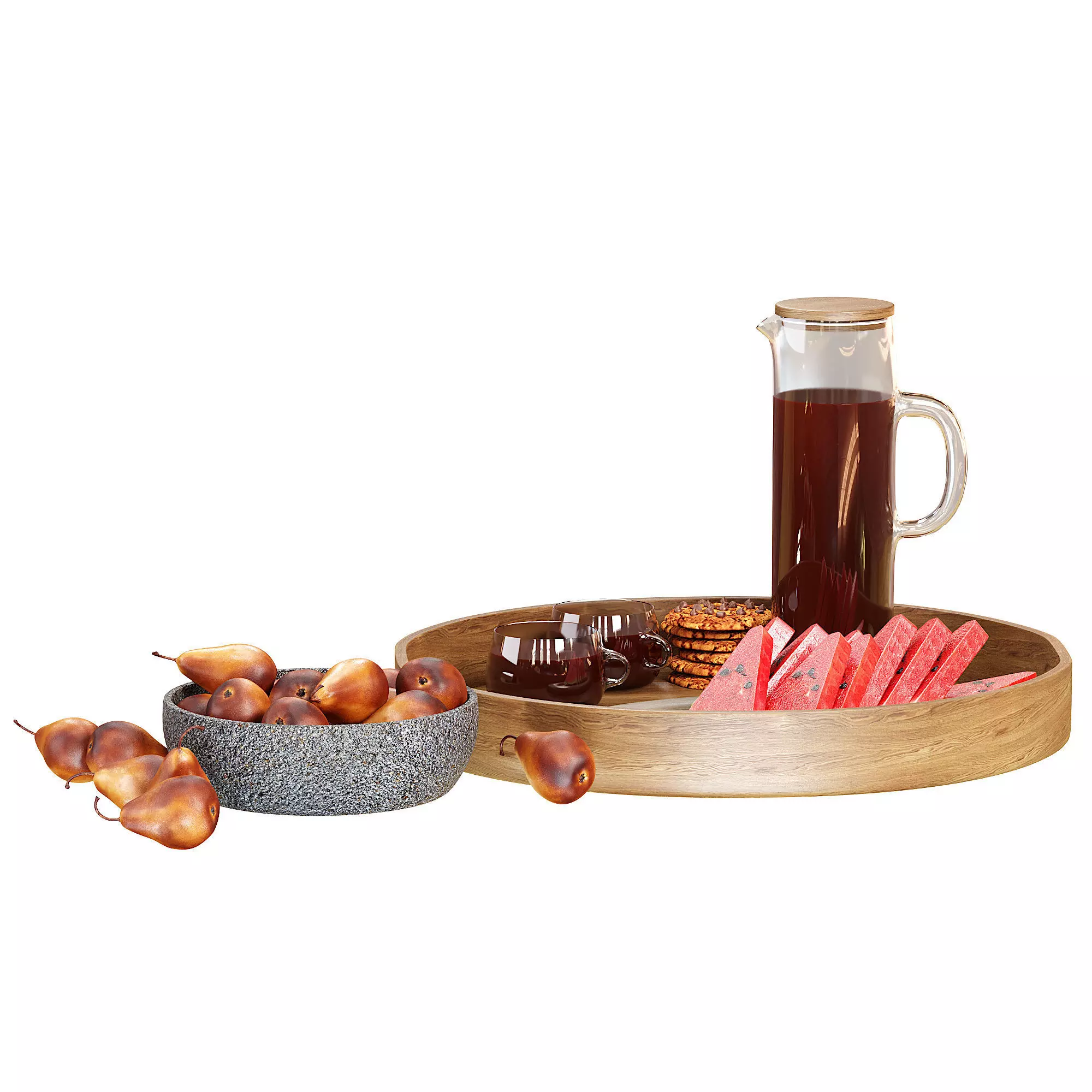 Kitchen set 3D model_2