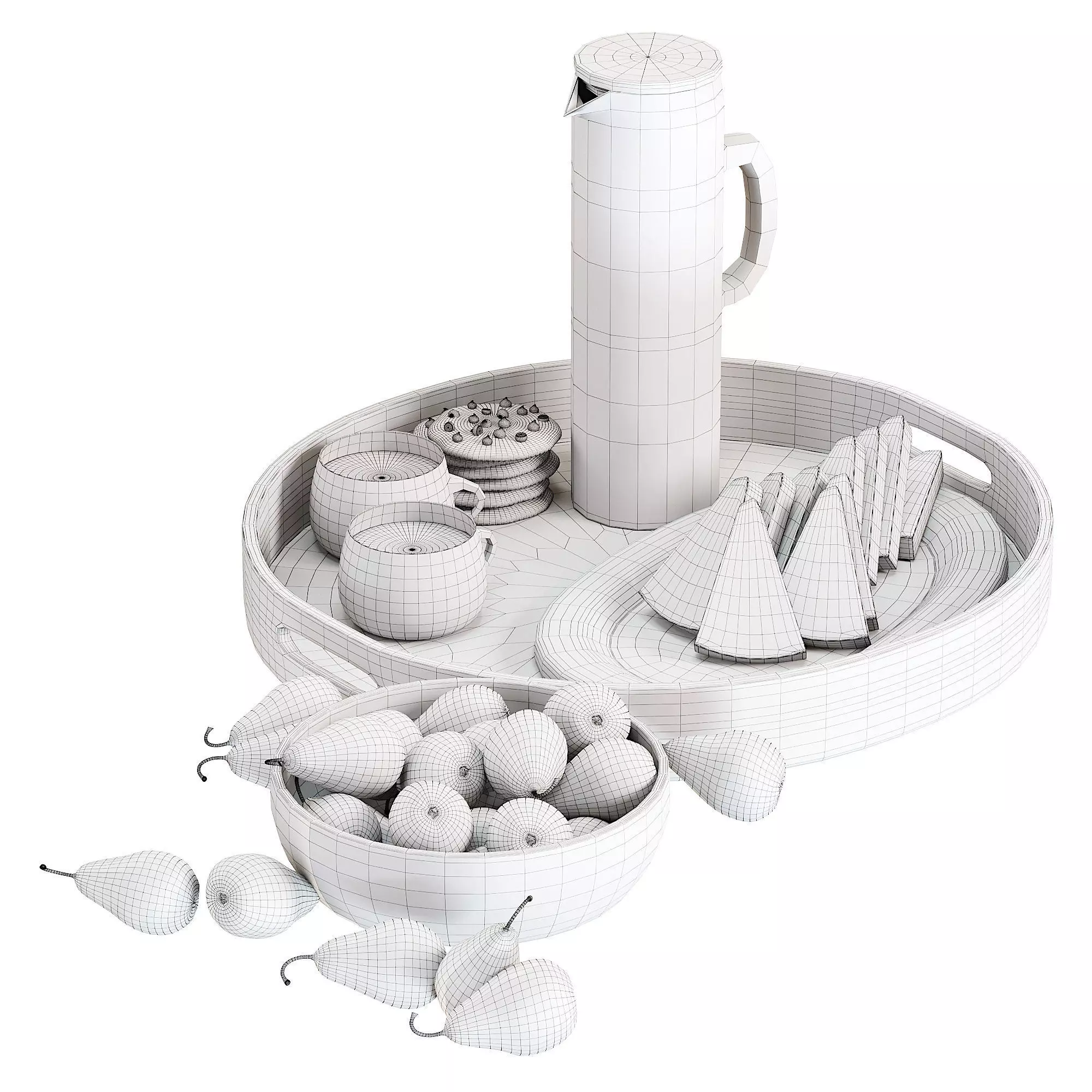 Kitchen set 3D model_4