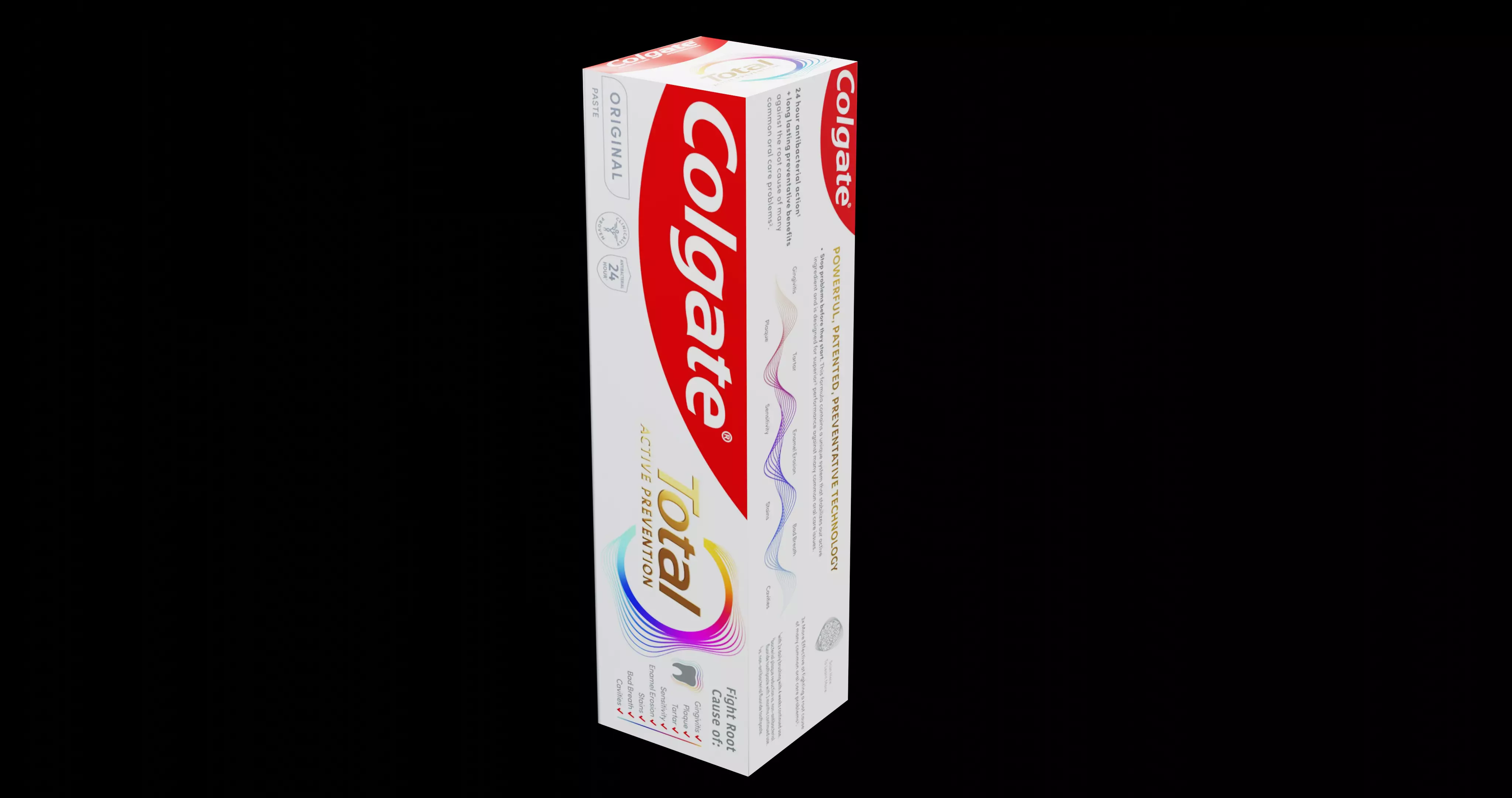 3D Colgate Toothpaste Box Tube and Toothbrush Pack 3D model_6