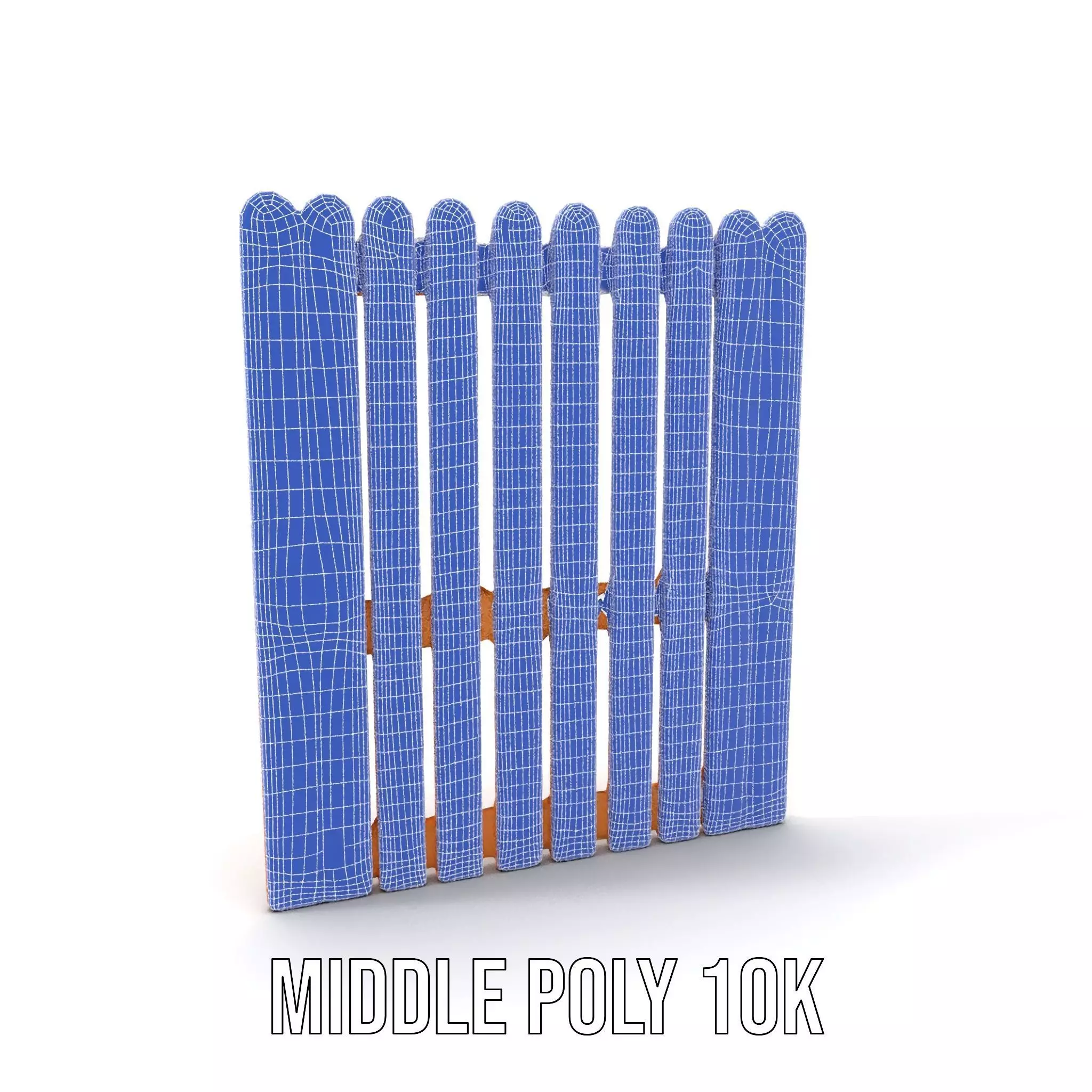 Classic Wooden Fence model pack Low-poly 3D model_12