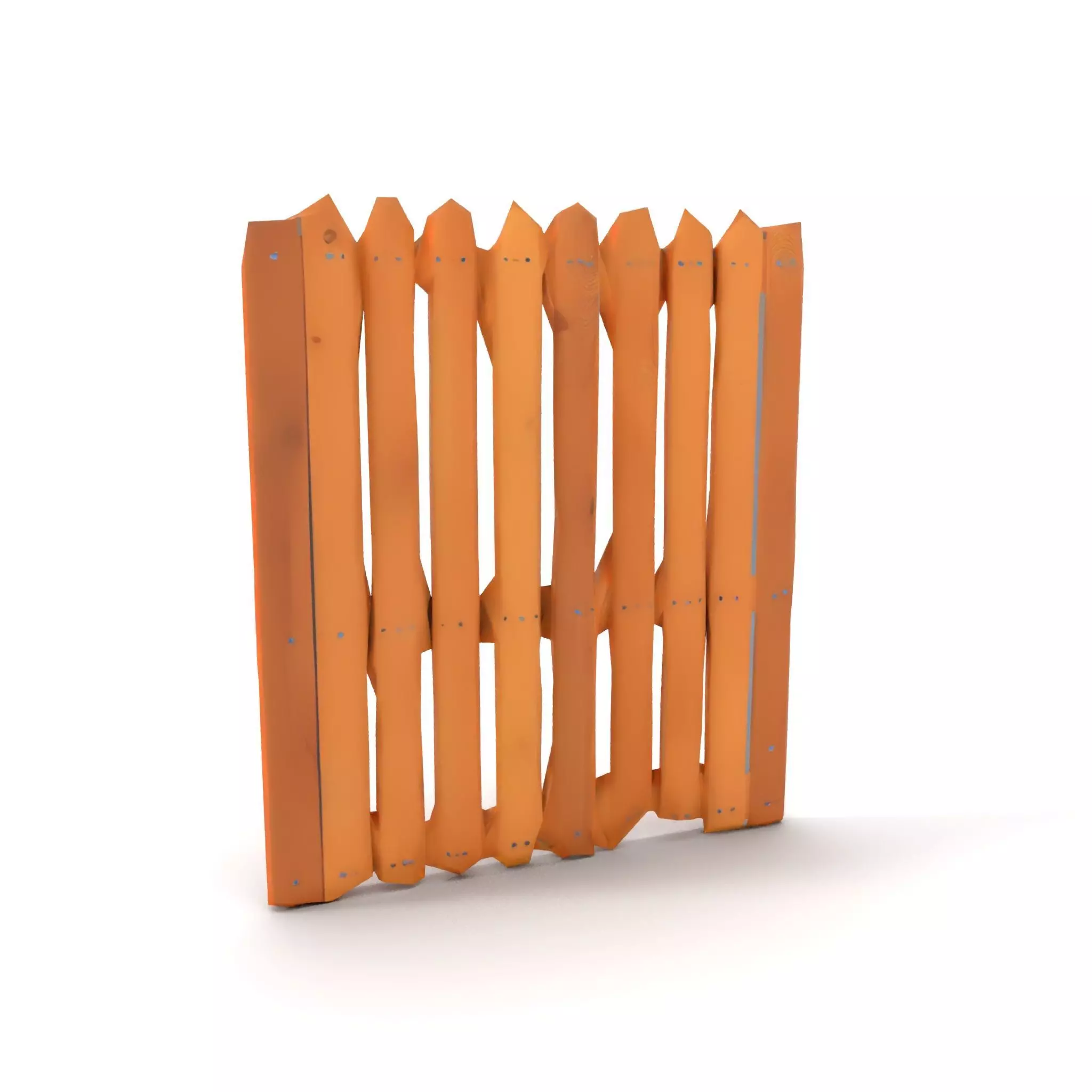 Classic Wooden Fence model pack Low-poly 3D model_8
