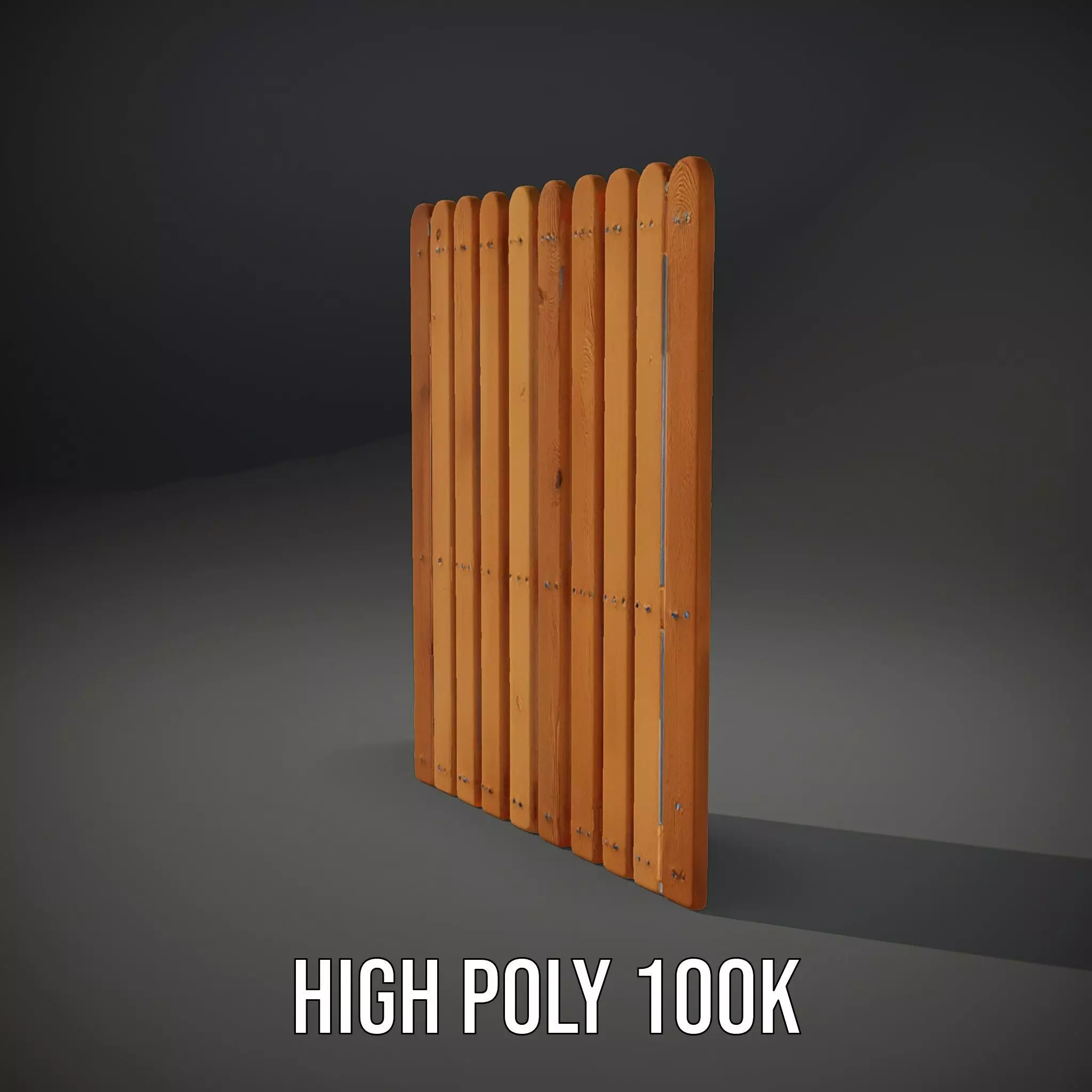 Classic Wooden Fence model pack Low-poly 3D model_11