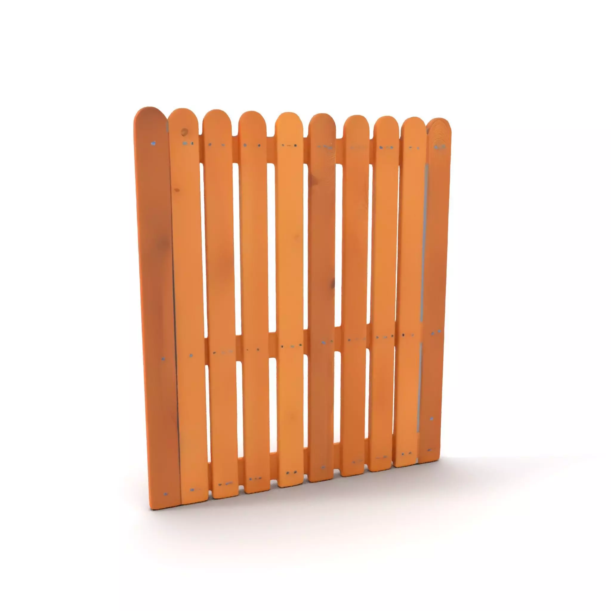 Classic Wooden Fence model pack Low-poly 3D model_0