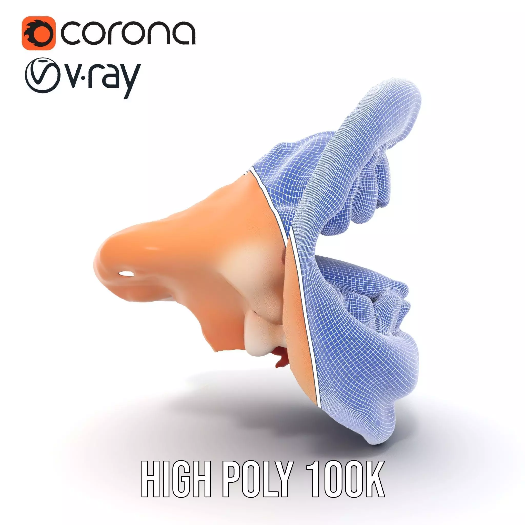 Realistic Open Mouth model pack Low-poly 3D model_32