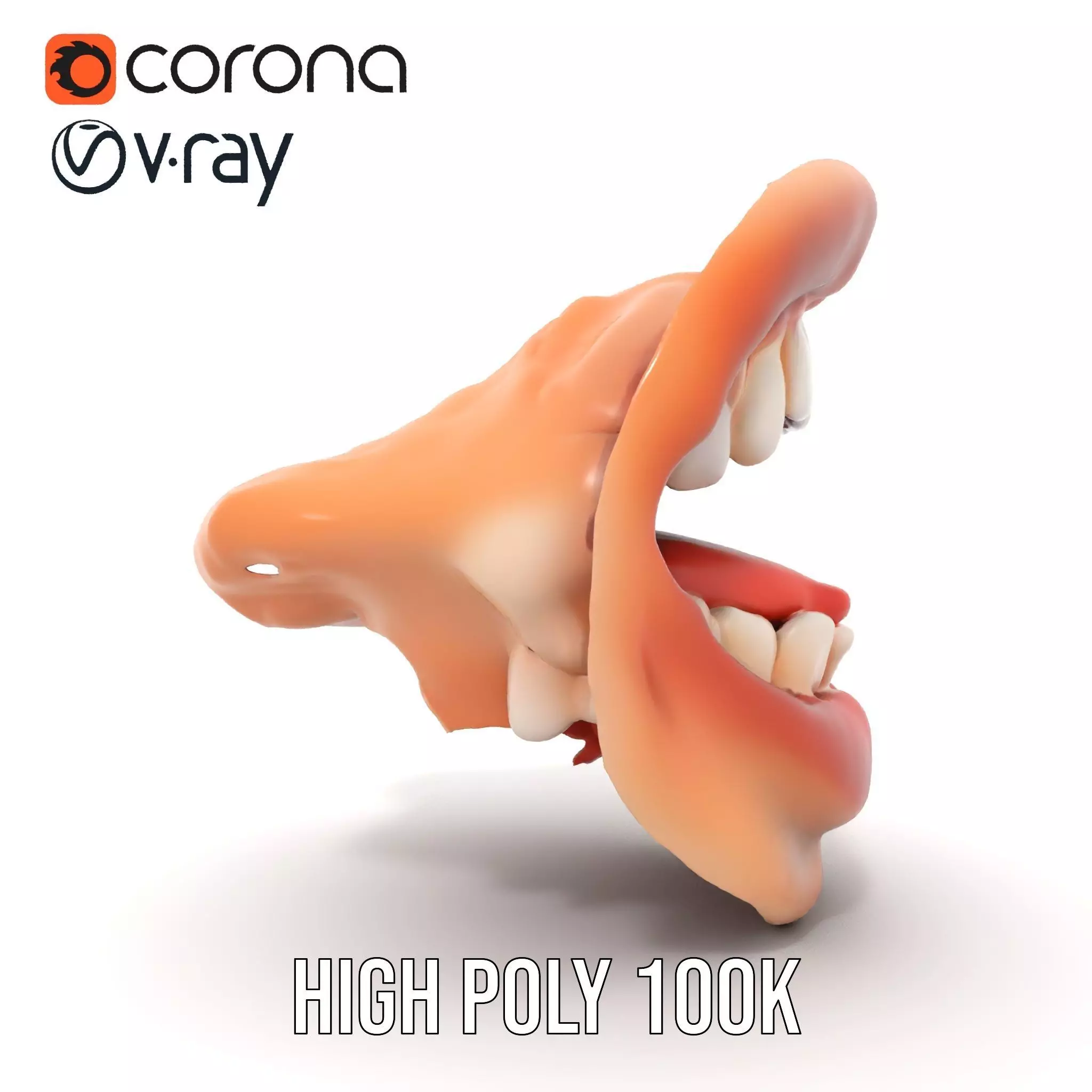 Realistic Open Mouth model pack Low-poly 3D model_18