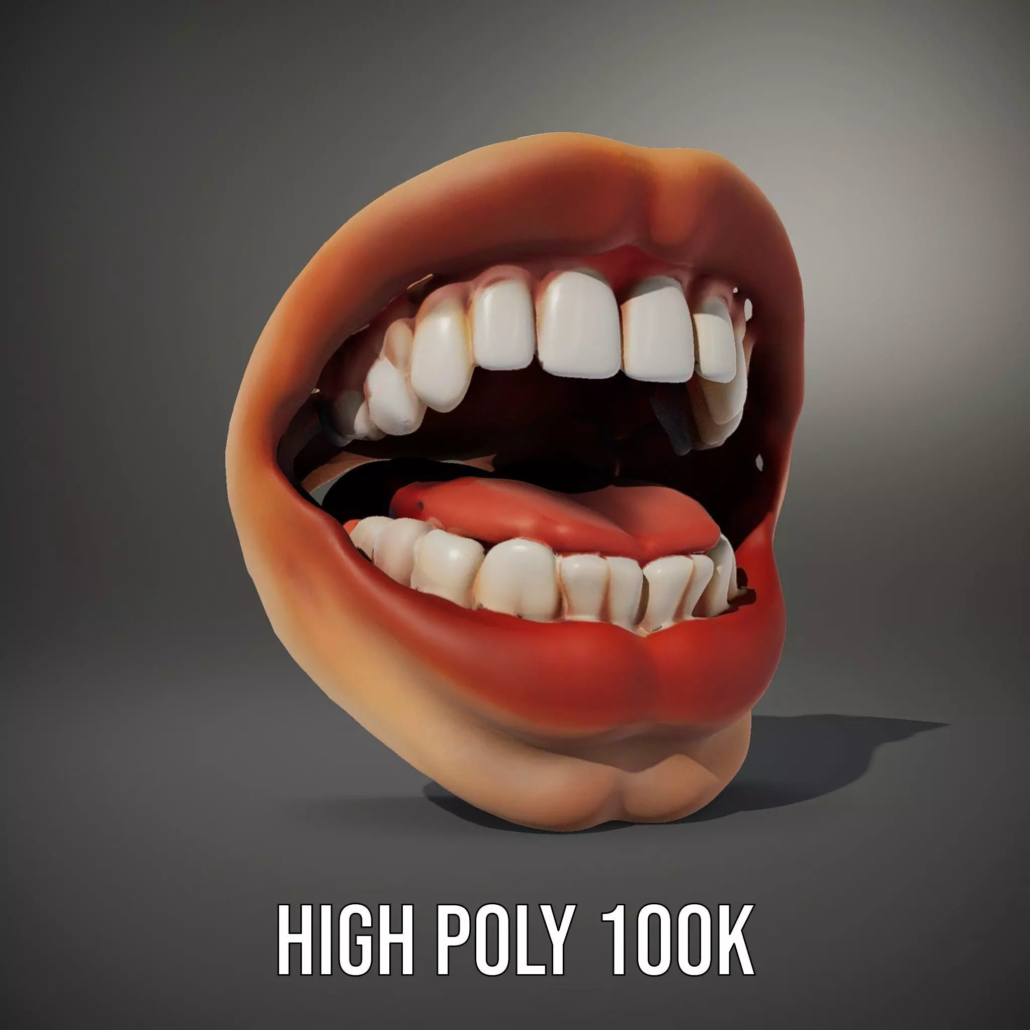 Realistic Open Mouth model pack Low-poly 3D model_9