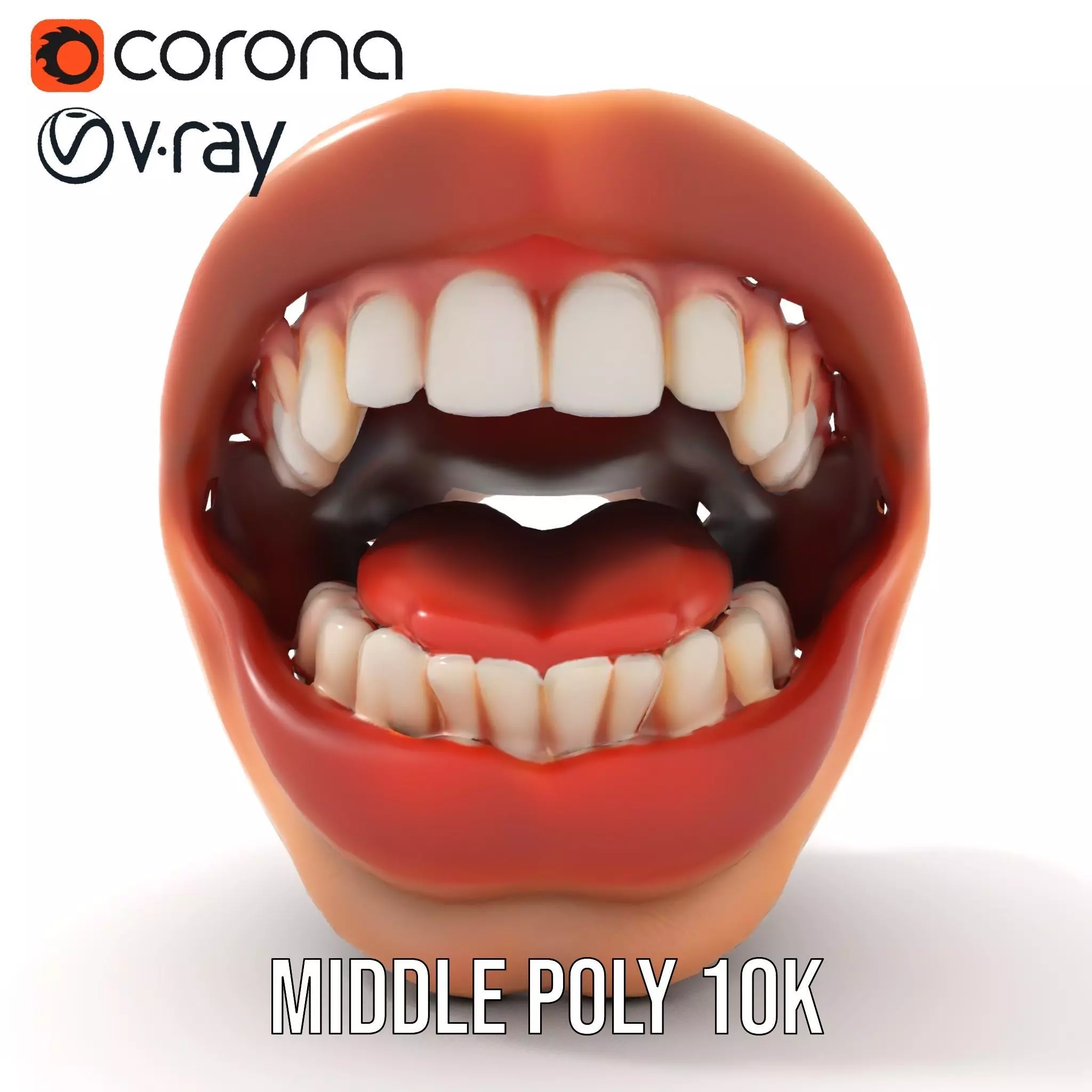 Realistic Open Mouth model pack Low-poly 3D model_27