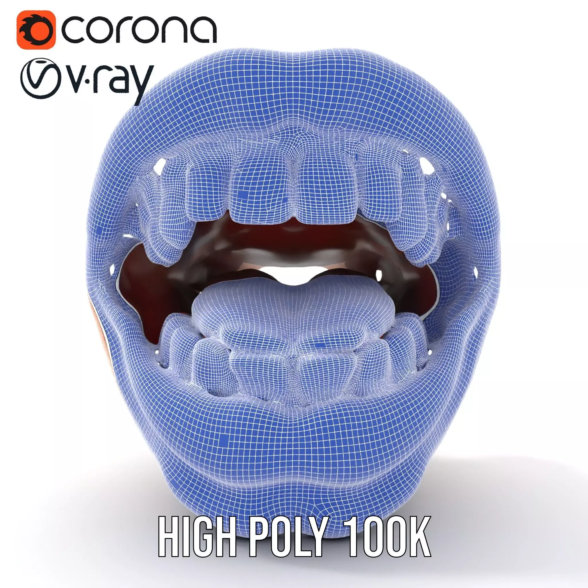 Realistic Open Mouth model pack Low-poly 3D model_34