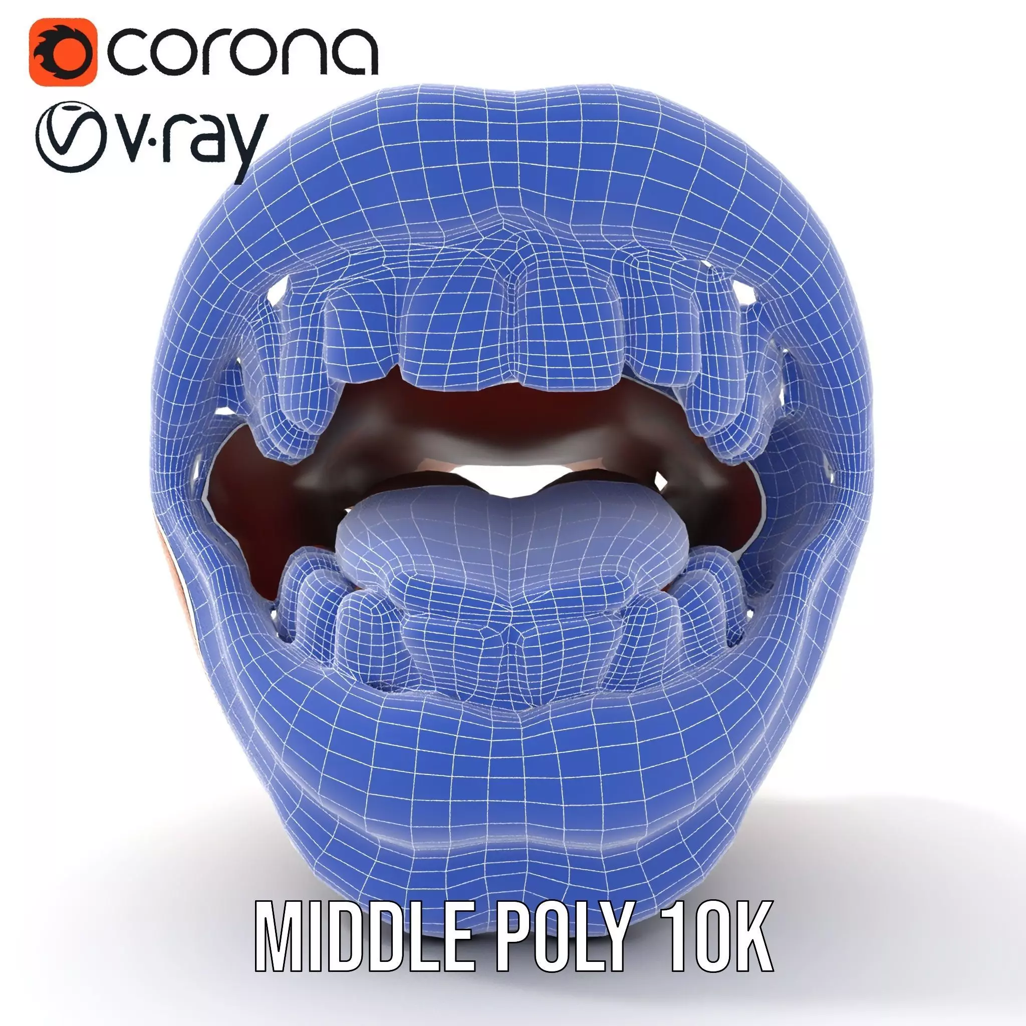 Realistic Open Mouth model pack Low-poly 3D model_19