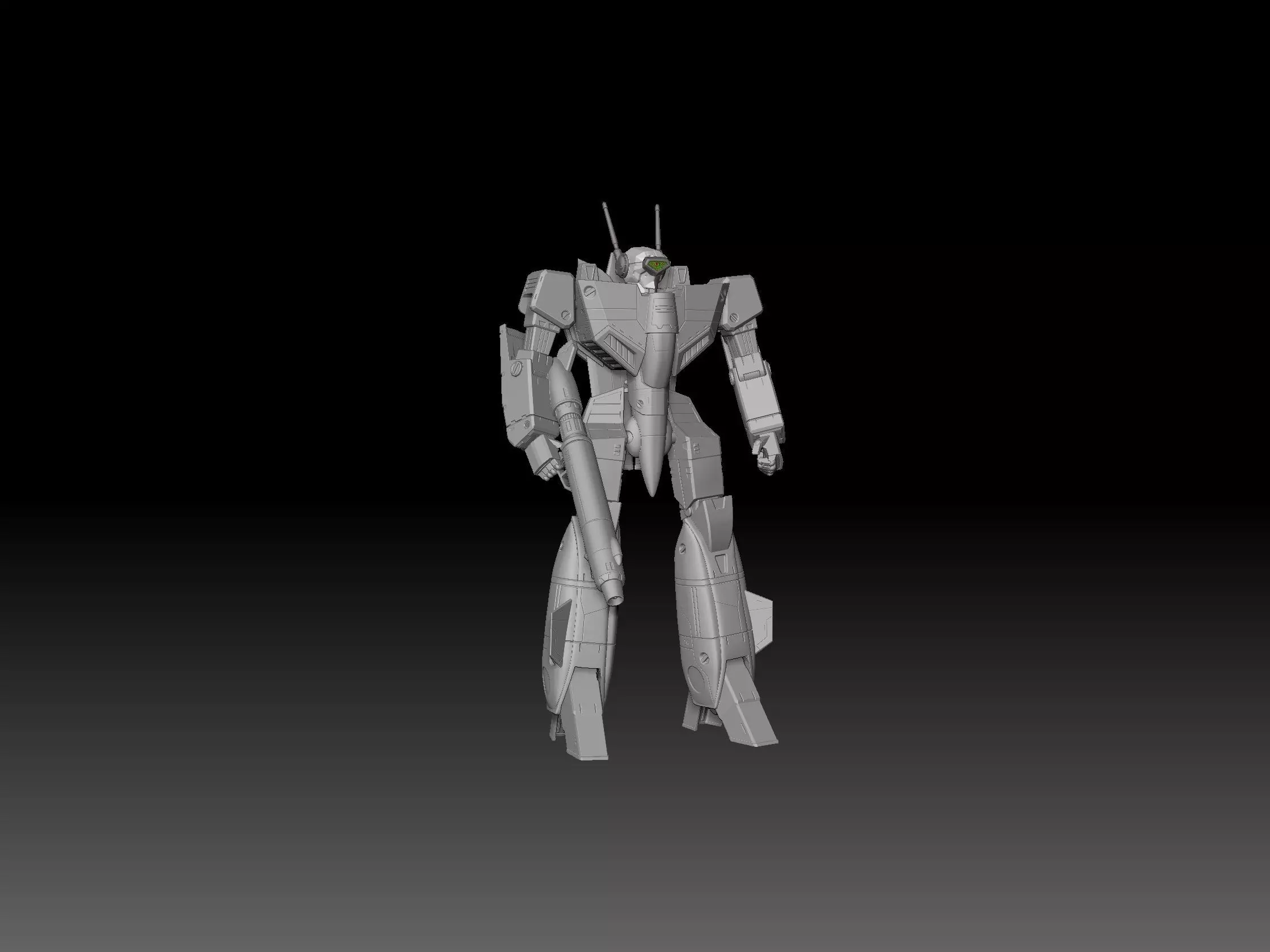 Macross VF-1J Valkyrie Battloid 3D print model_25