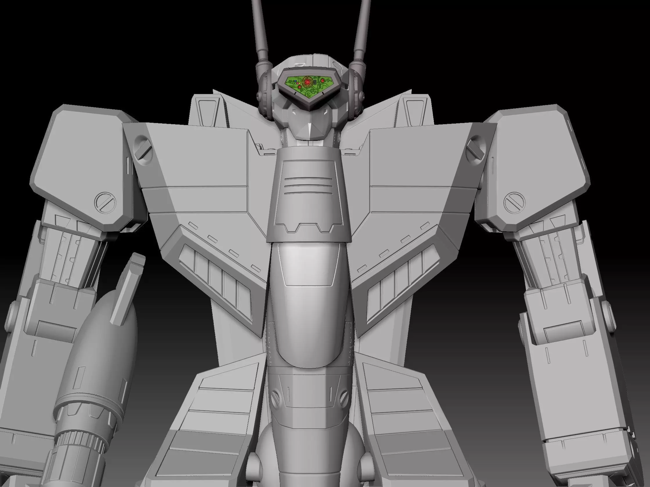 Macross VF-1J Valkyrie Battloid 3D print model_26