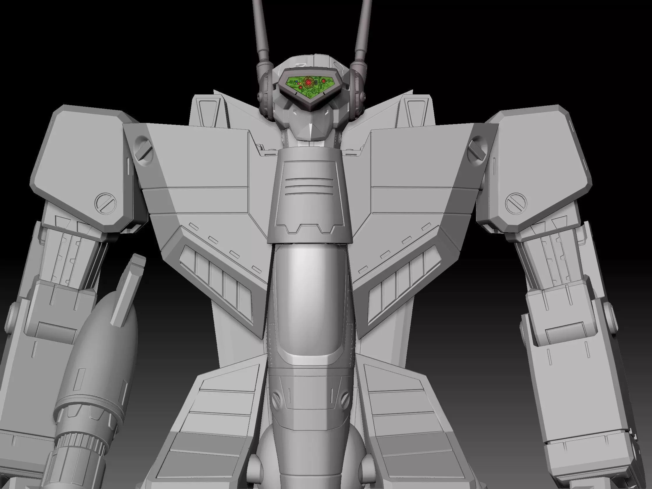 Macross VF-1J Valkyrie Battloid 3D print model_27