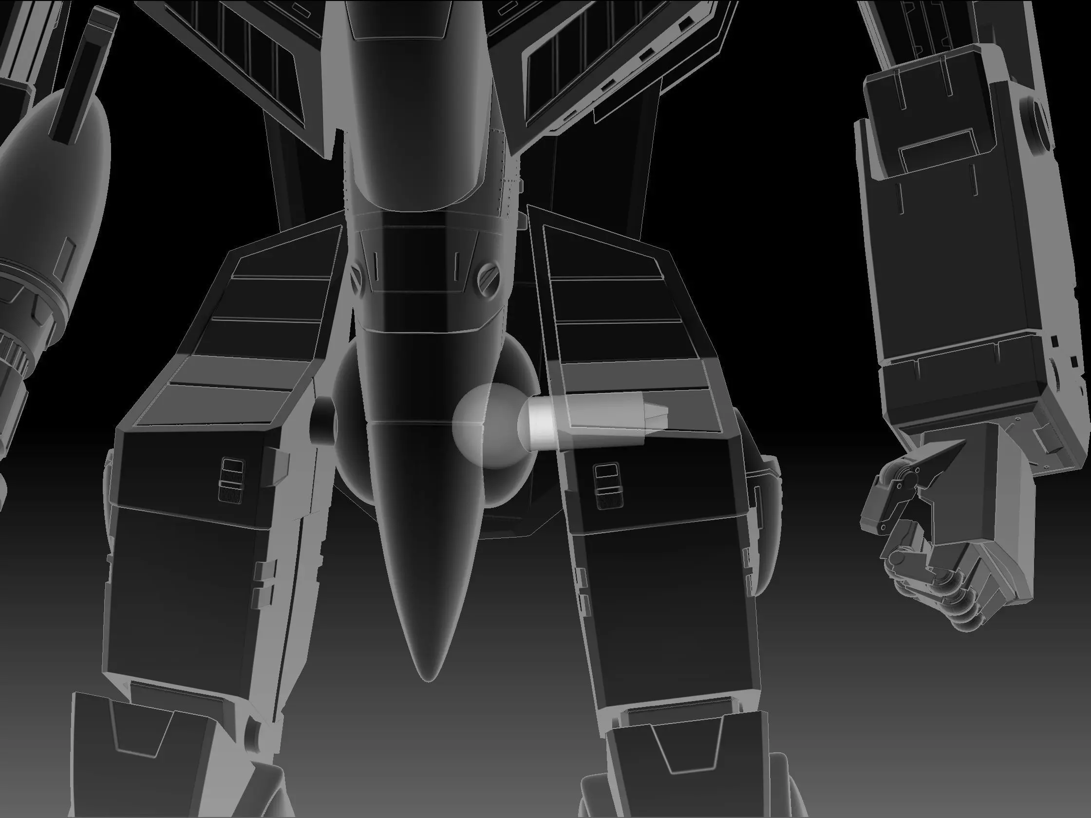 Macross VF-1J Valkyrie Battloid 3D print model_30
