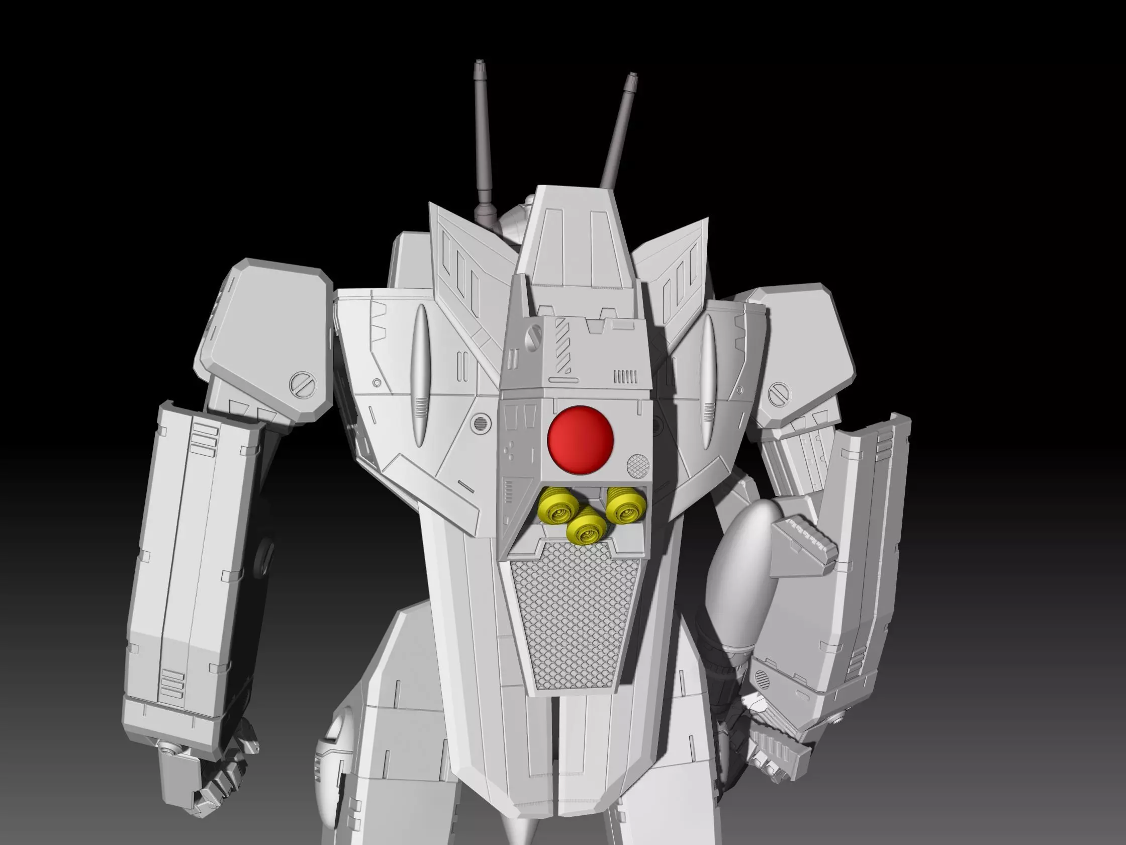 Macross VF-1J Valkyrie Battloid 3D print model_29