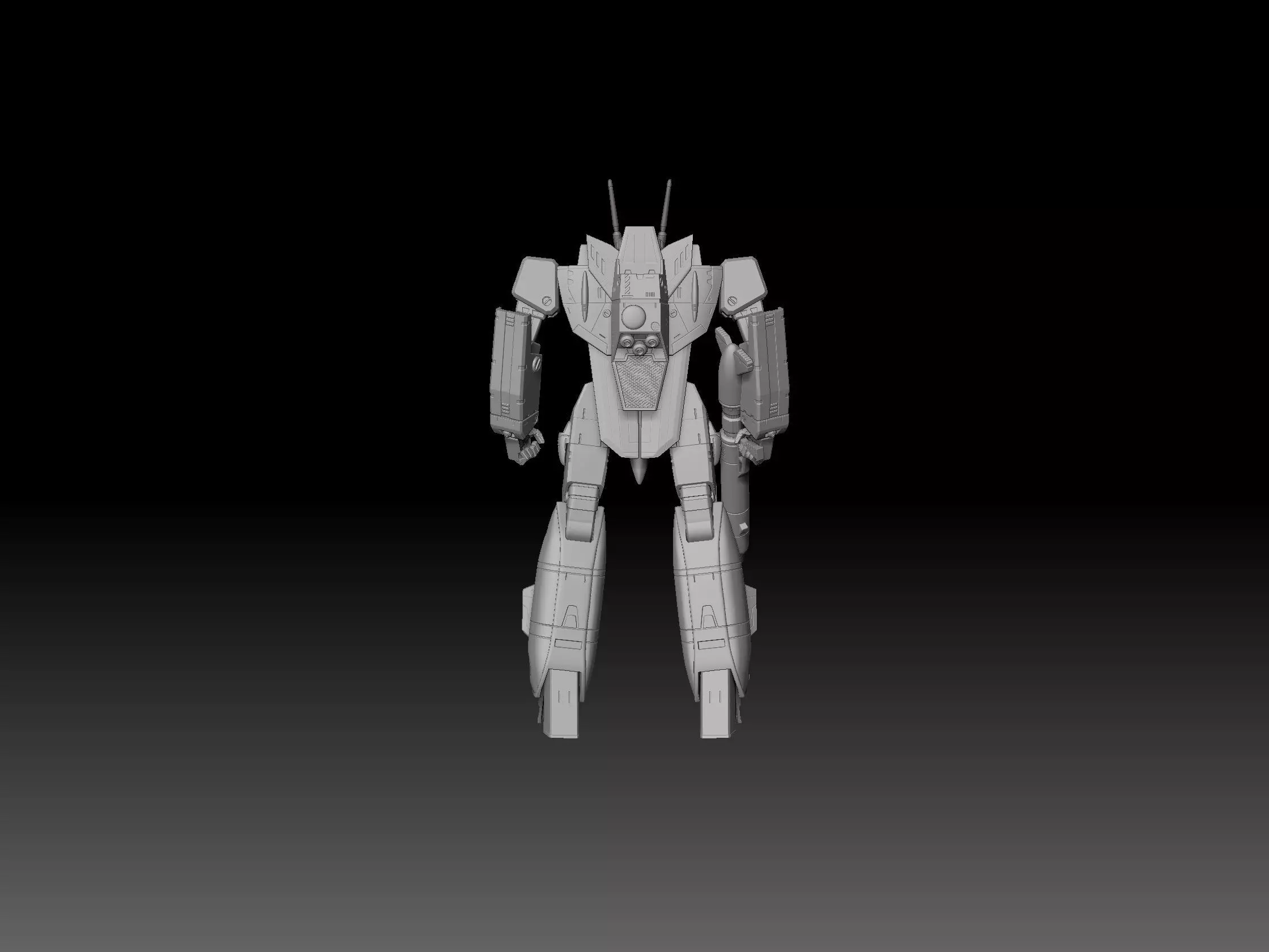 Macross VF-1J Valkyrie Battloid 3D print model_24