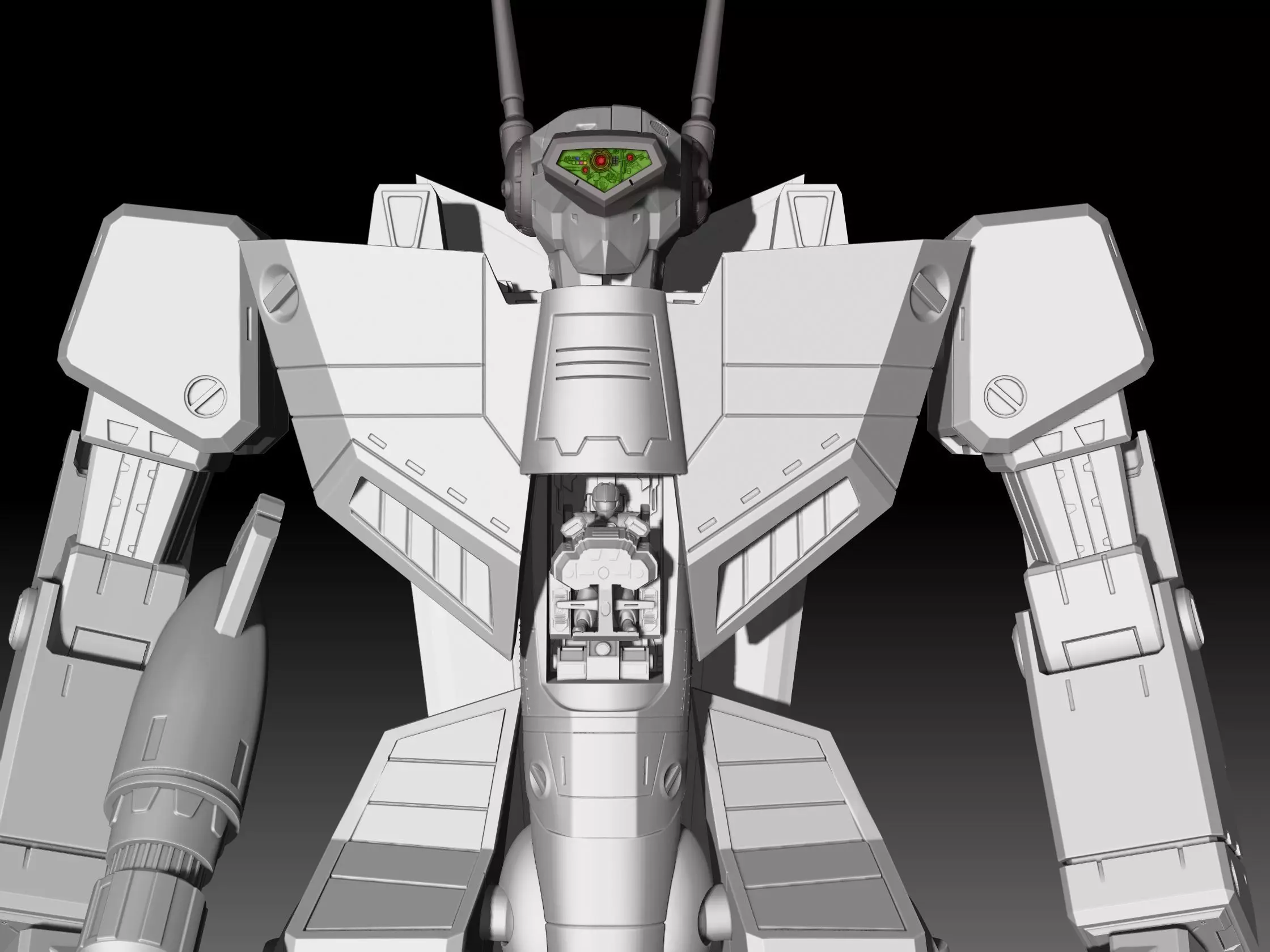 Macross VF-1J Valkyrie Battloid 3D print model_28