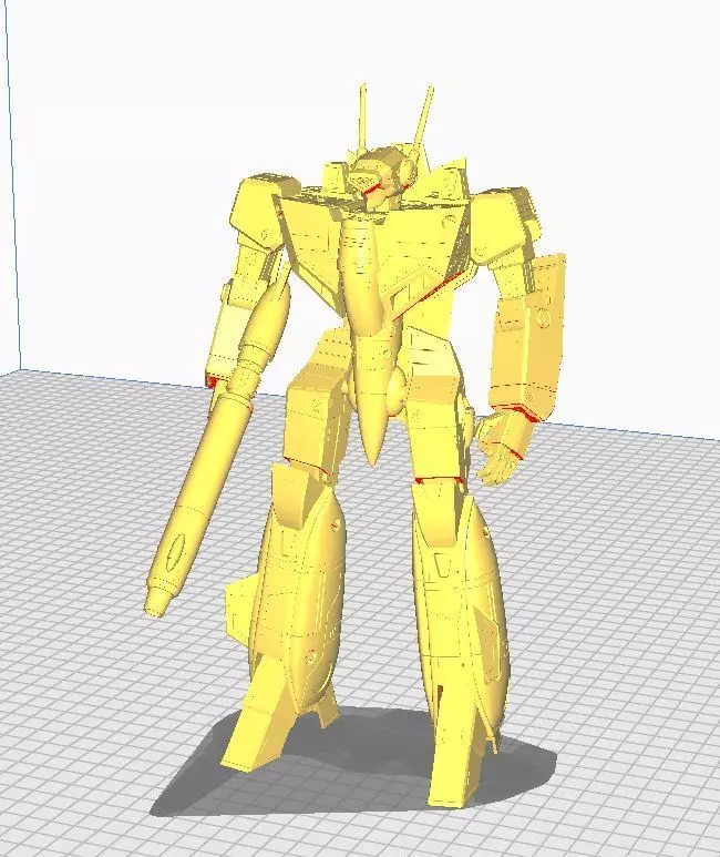 Macross VF-1J Valkyrie Battloid 3D print model_21