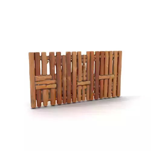 Rustic Wooden Fence model pack