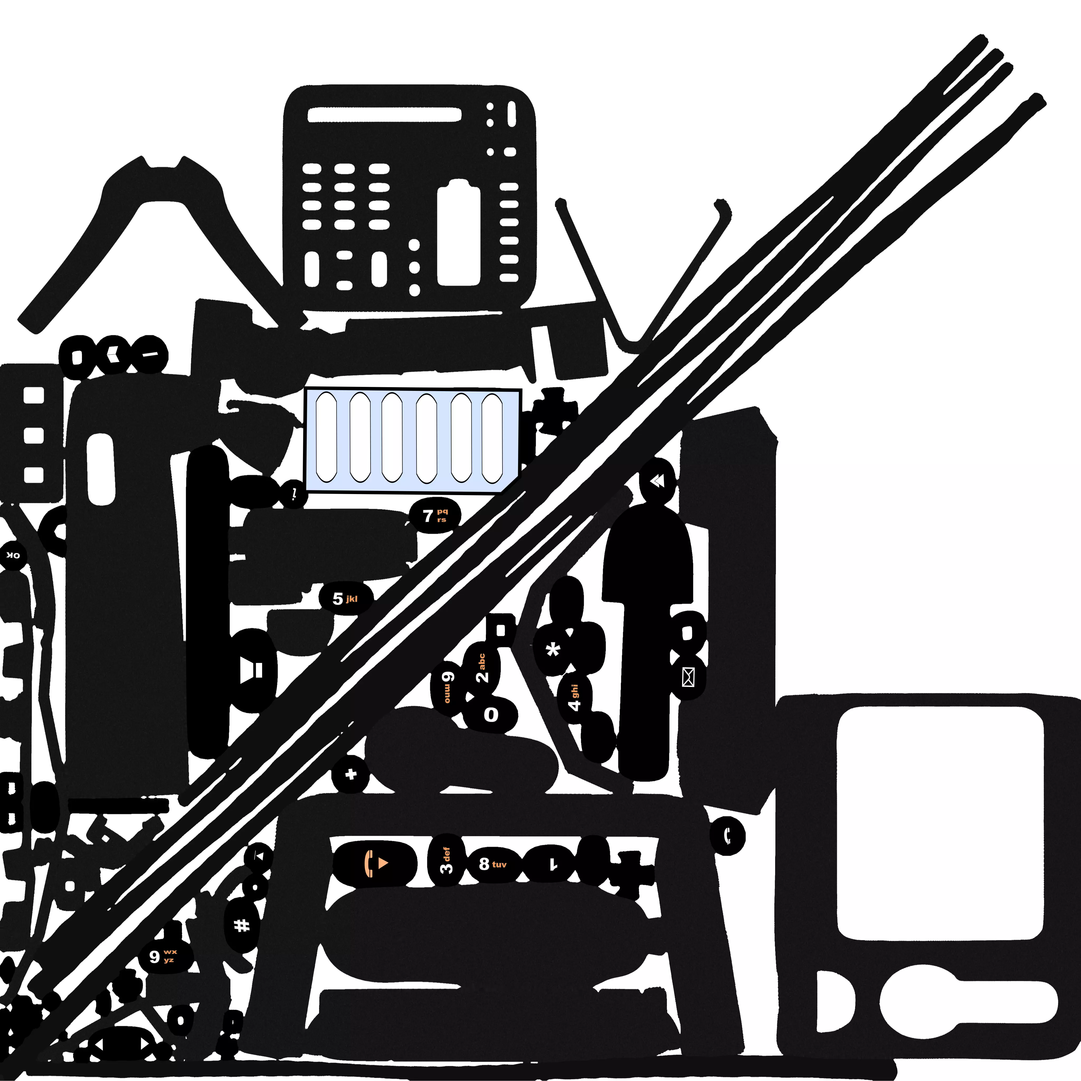 Office Phone 3D model_20