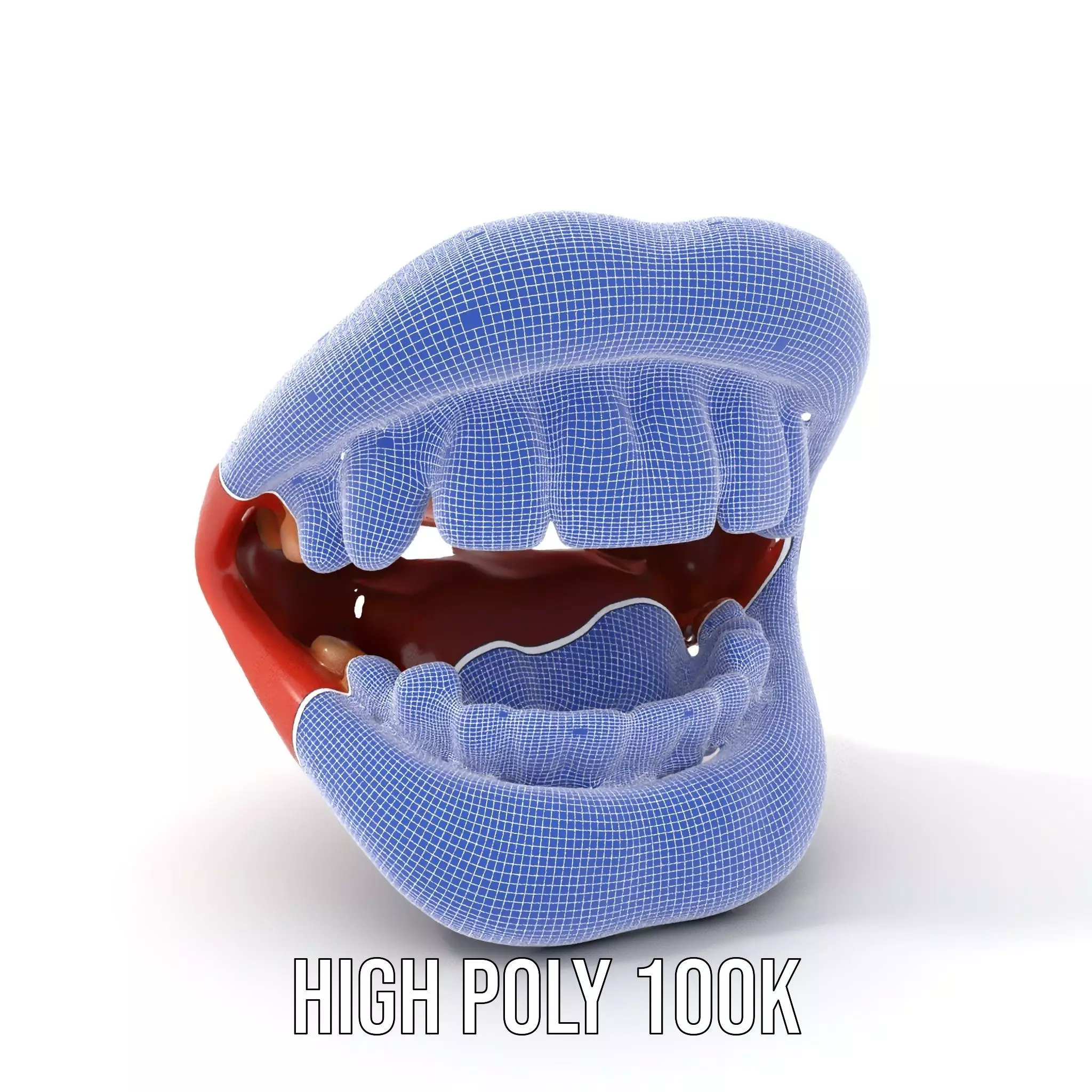 Realistic Human Mouth model pack Low-poly 3D model_5