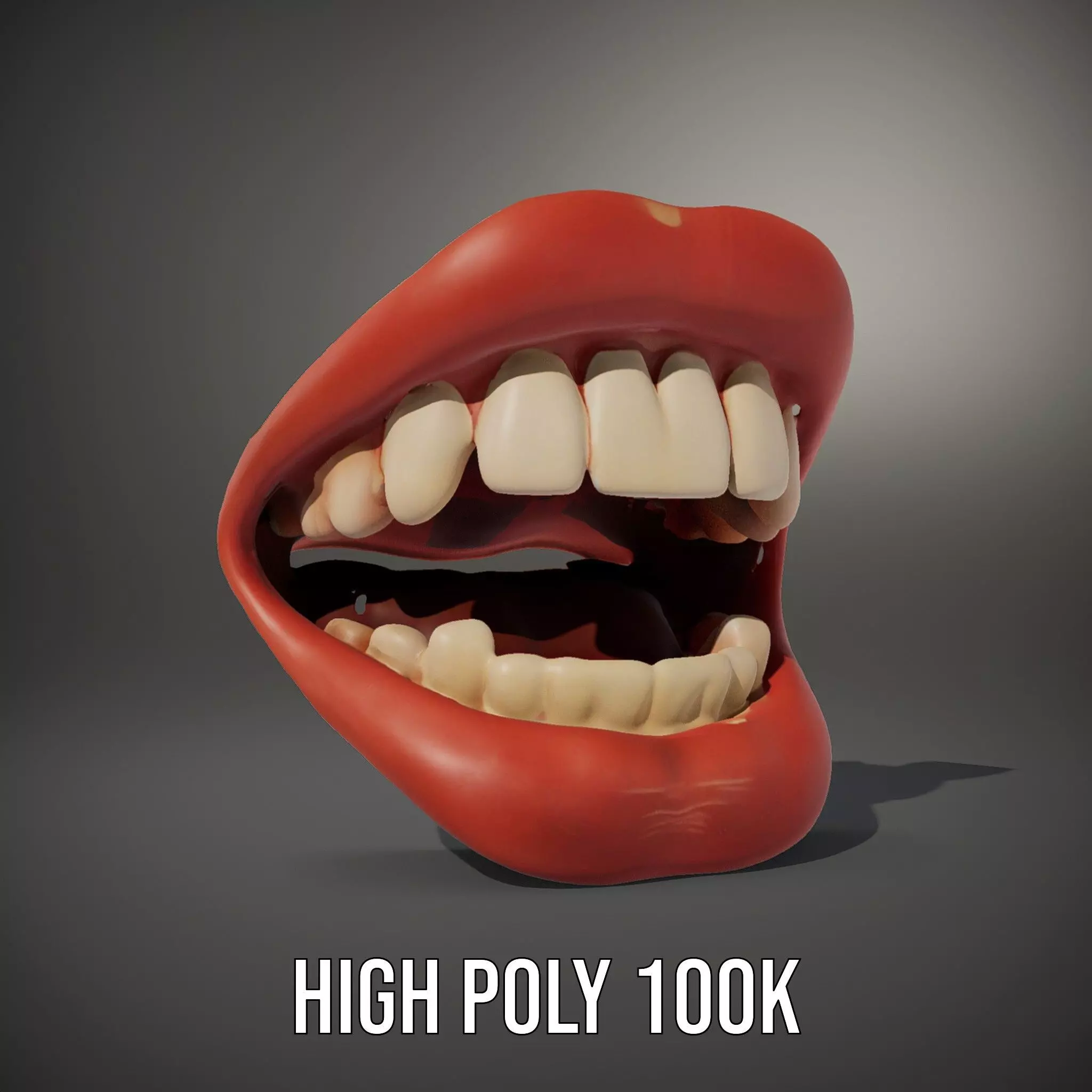 Realistic Human Mouth model pack Low-poly 3D model_10