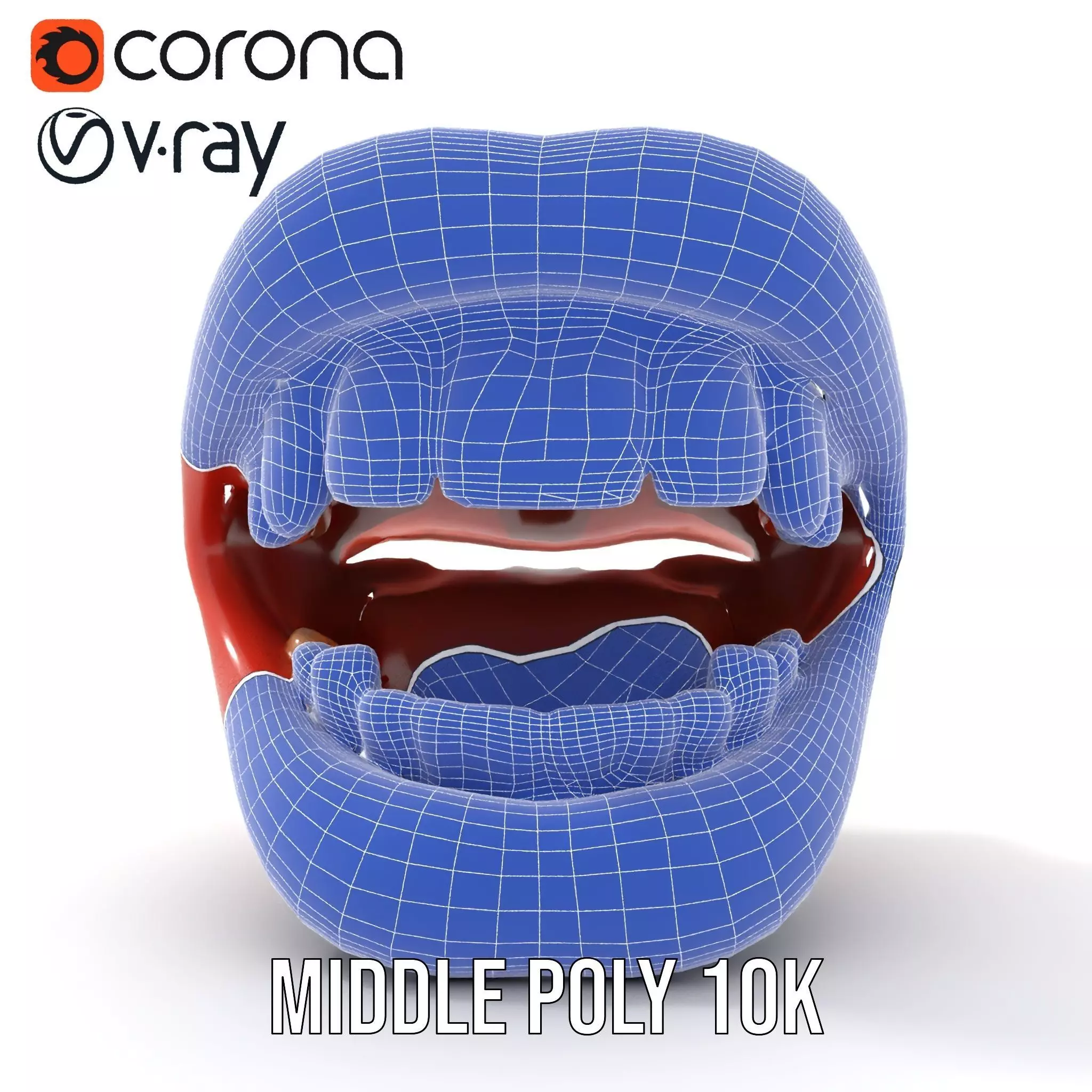 Realistic Human Mouth model pack Low-poly 3D model_30